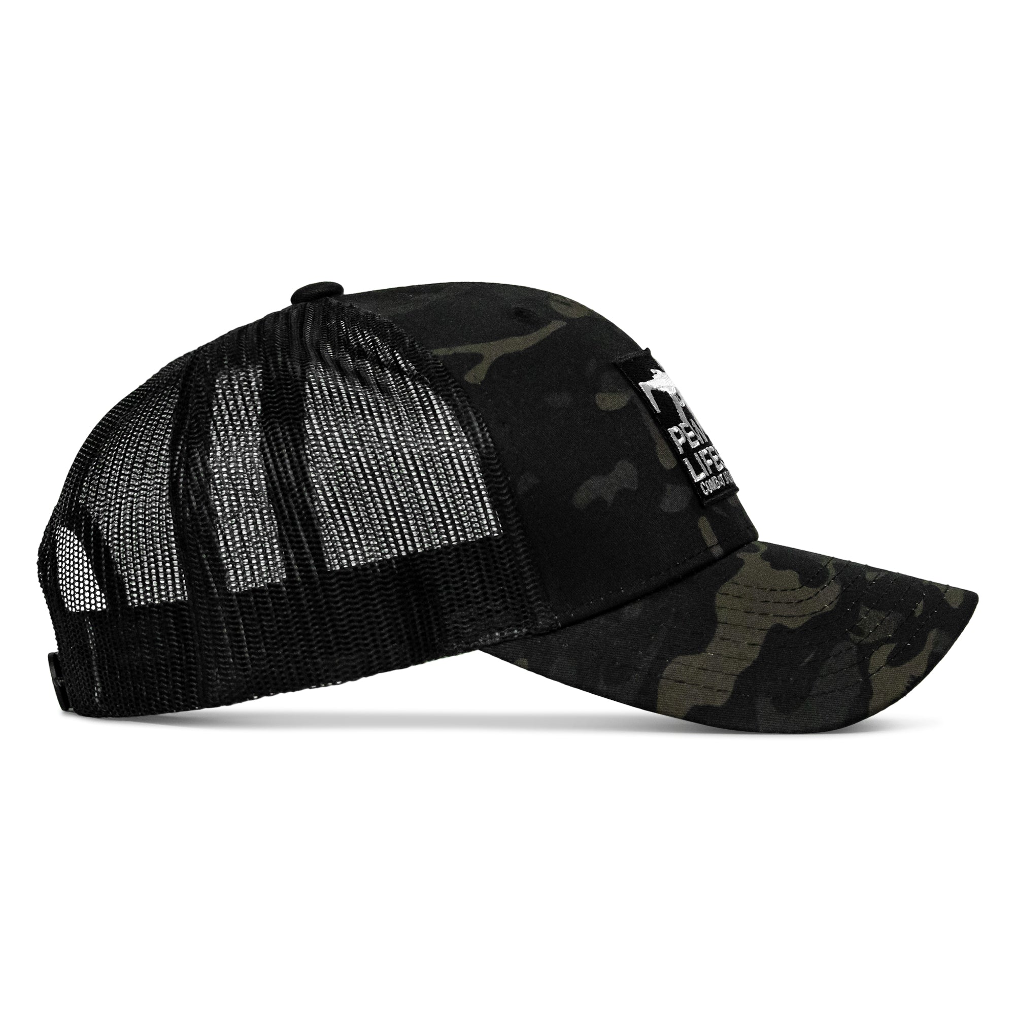 Pew Pew Lifestyle Patch Mid-Profile Mesh Snapback Hat