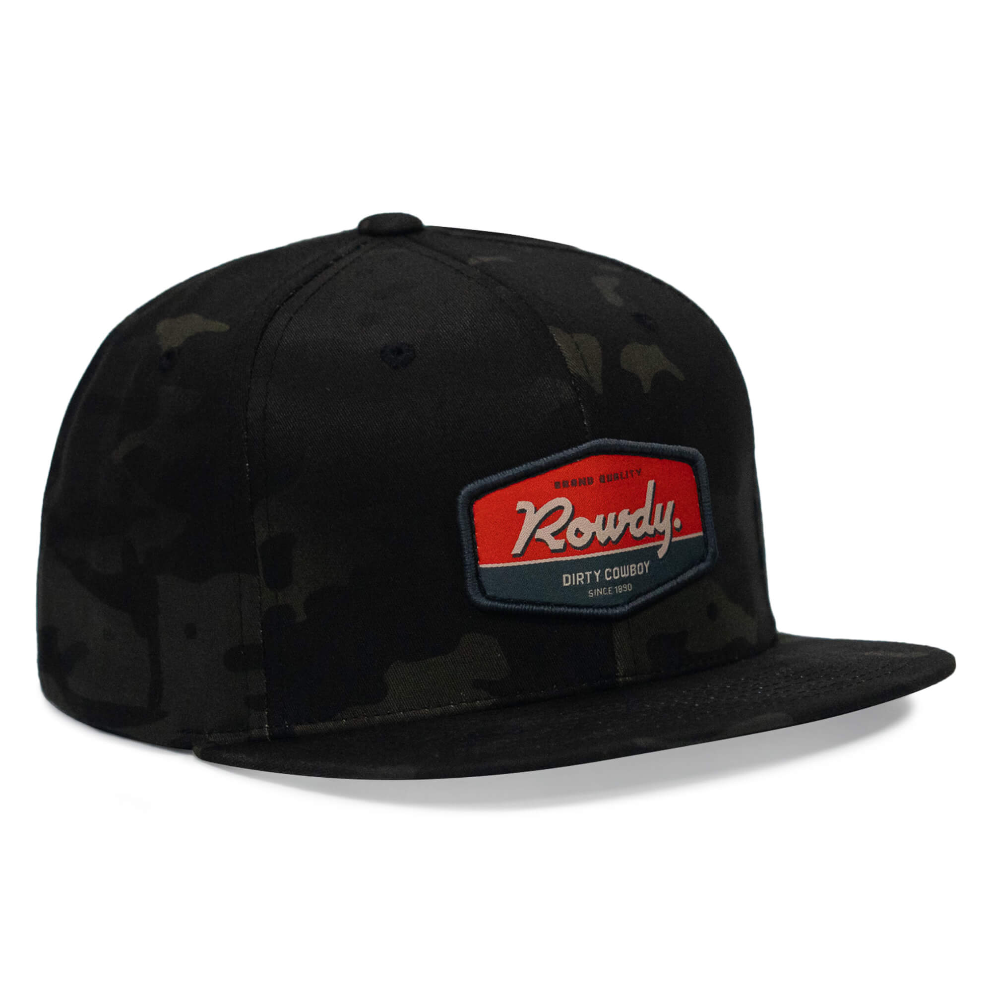 Rowdy. USA Dirty Cowboy Patch Flatbill Snapback