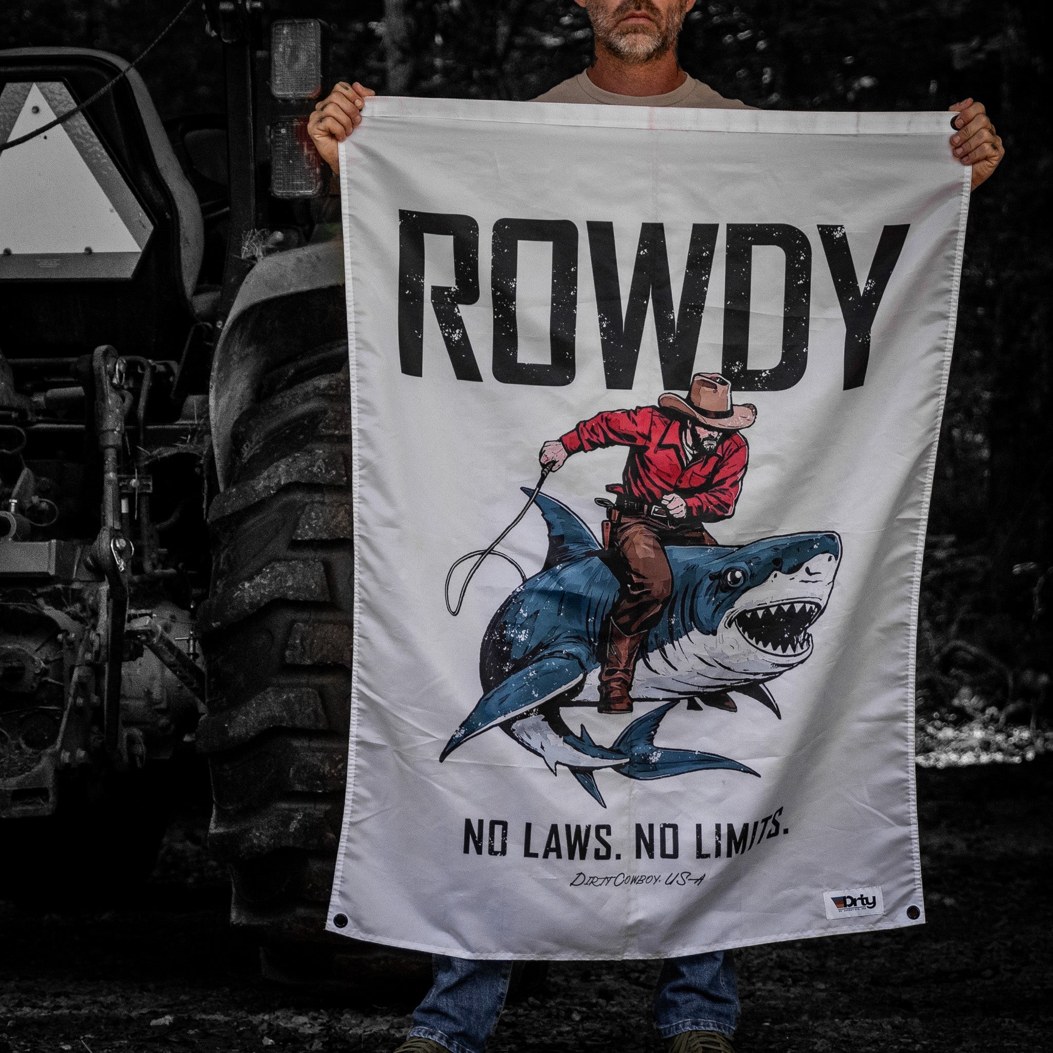 Rowdy No Laws. No Limits. 3' x 4' Flag