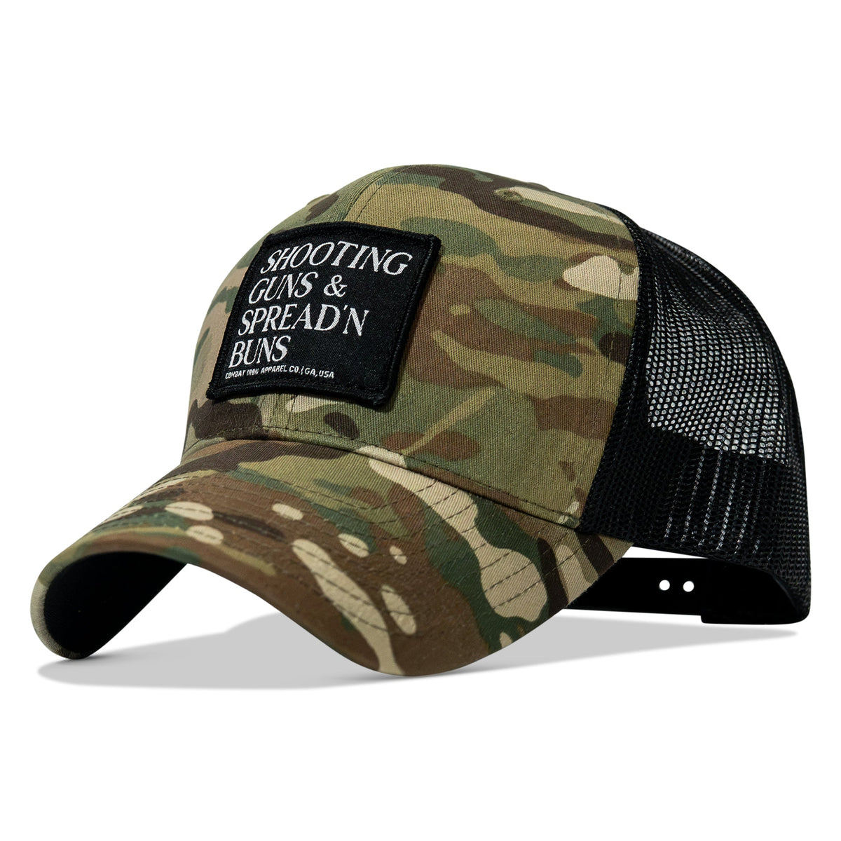 Shooting Guns & Spread'n Buns Patch Snapback Hat