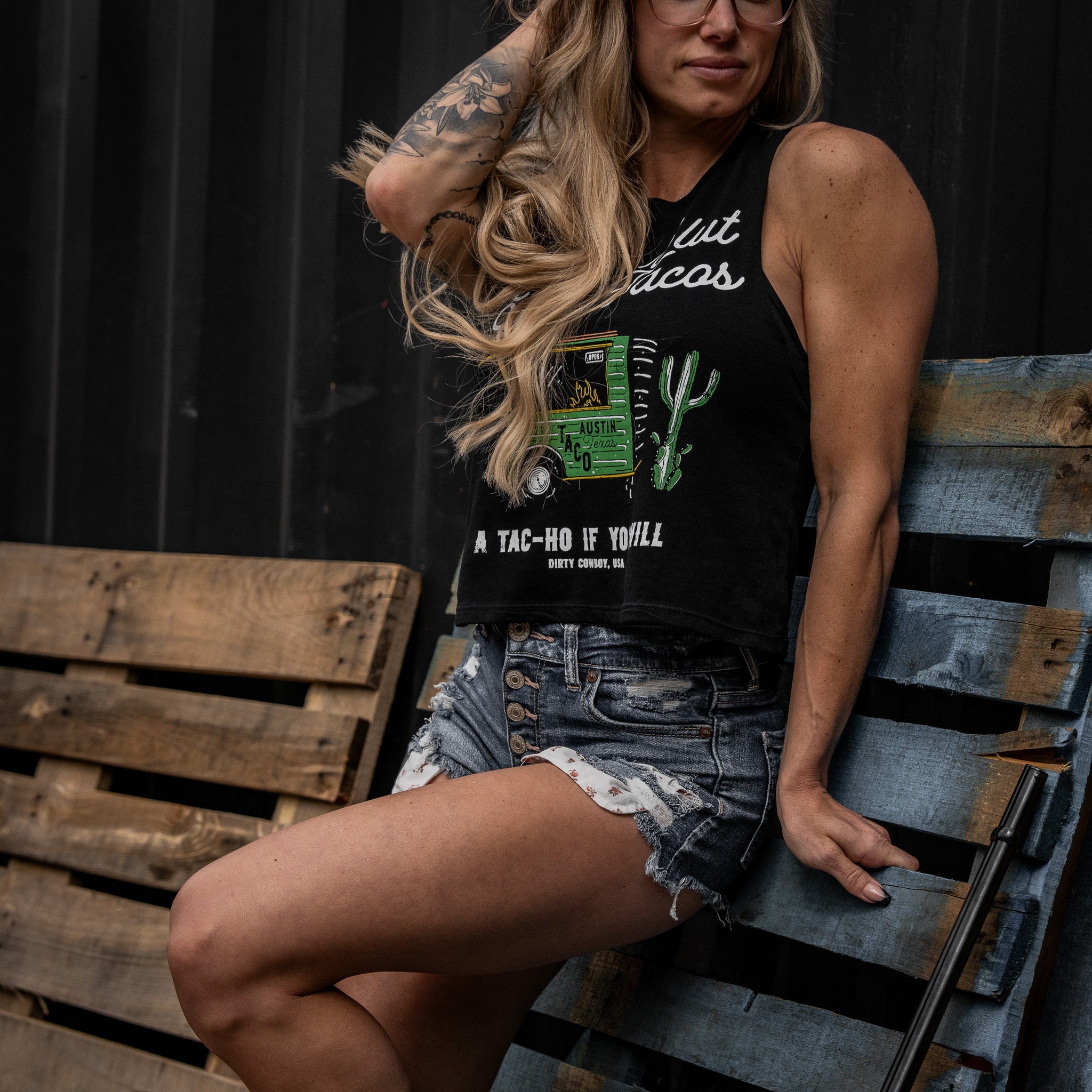 Slut For Taco's Women's Crop Tank Top