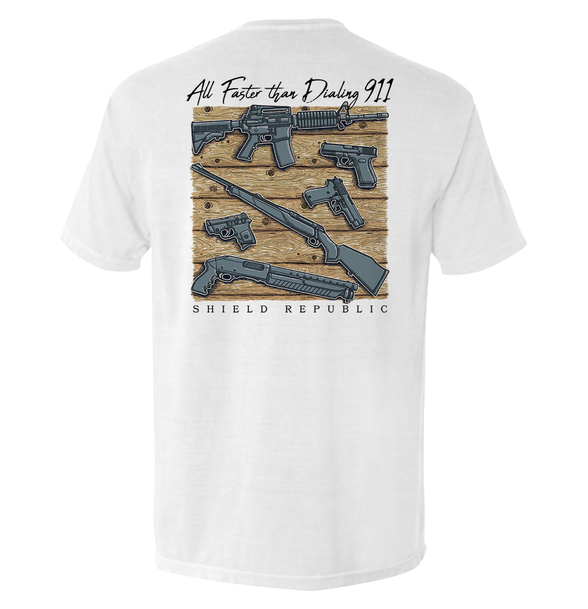 All Faster than Dialing 911 Pocket Tee