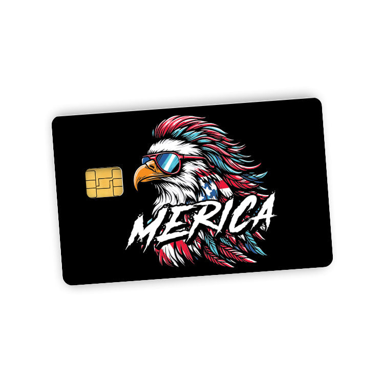 Merica Mullet Eagle Credit Card Skin Decal