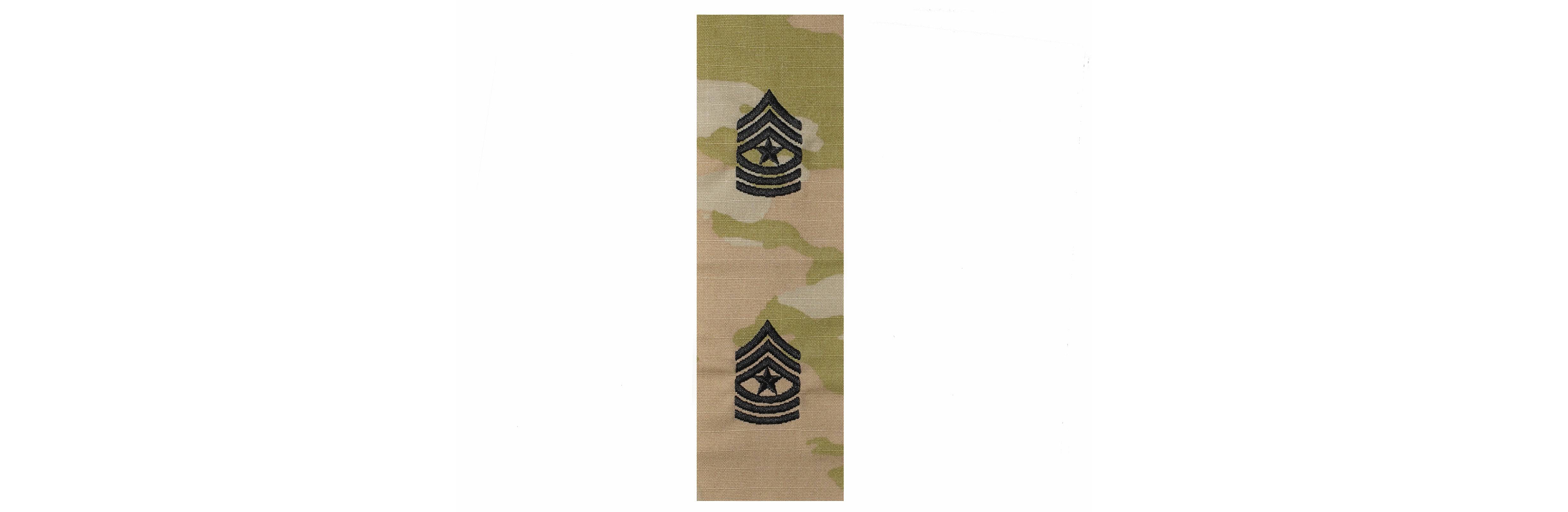 U.S. Army E9 Sergeant Major OCP Sew-on for Cap “Only” (pair)