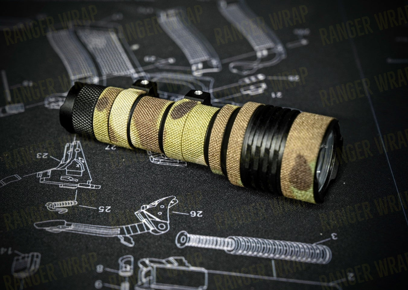 Streamlight Rail Mount 1 & 2 - Weapon Light Wrap in Cordura Fabric
