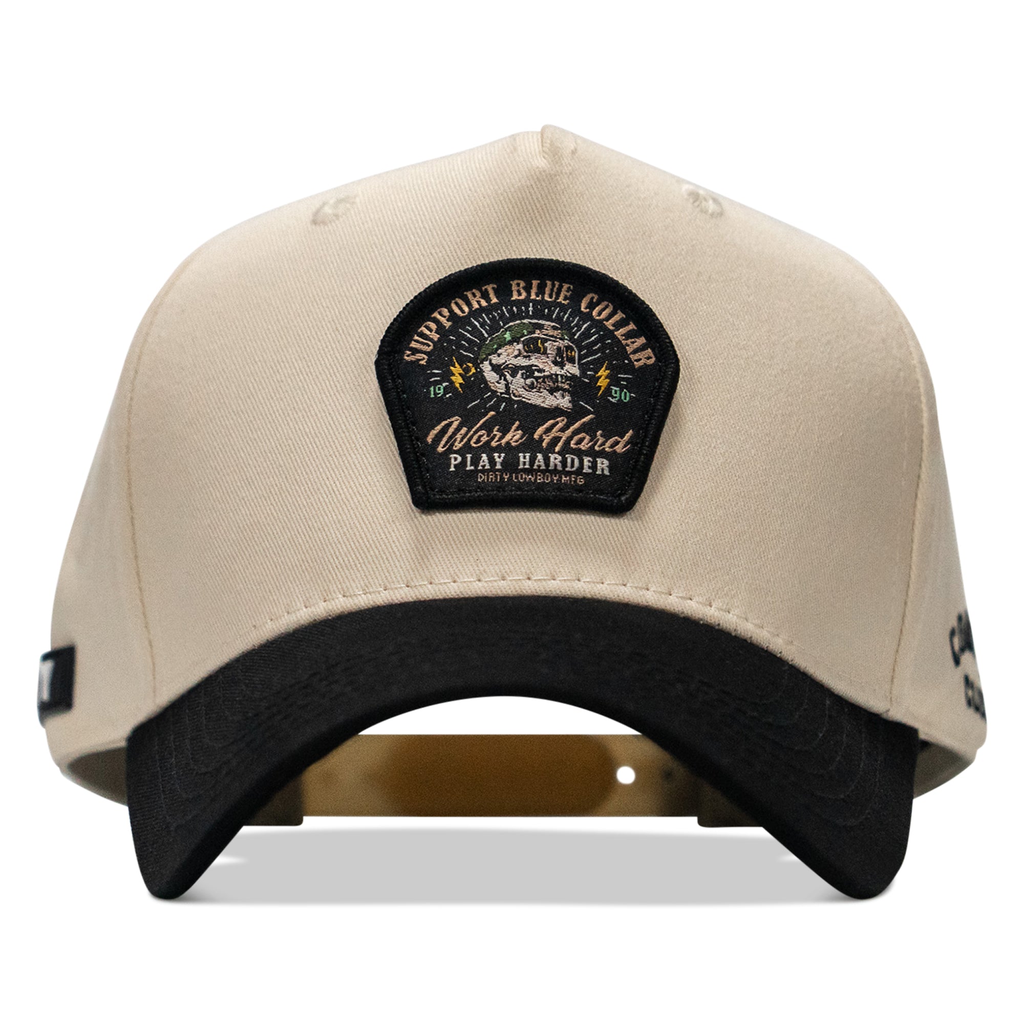Work Hard Play Harder Patch 5 Panel Workhorse Snapback