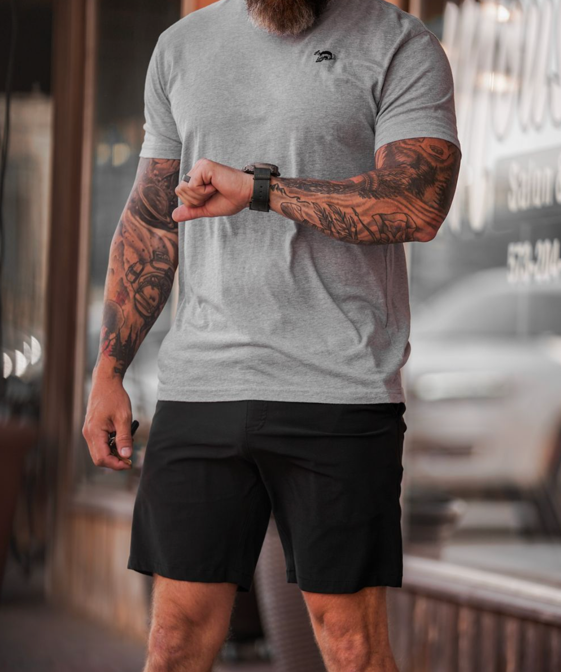 Pantalones cortos de fin de semana - Negro