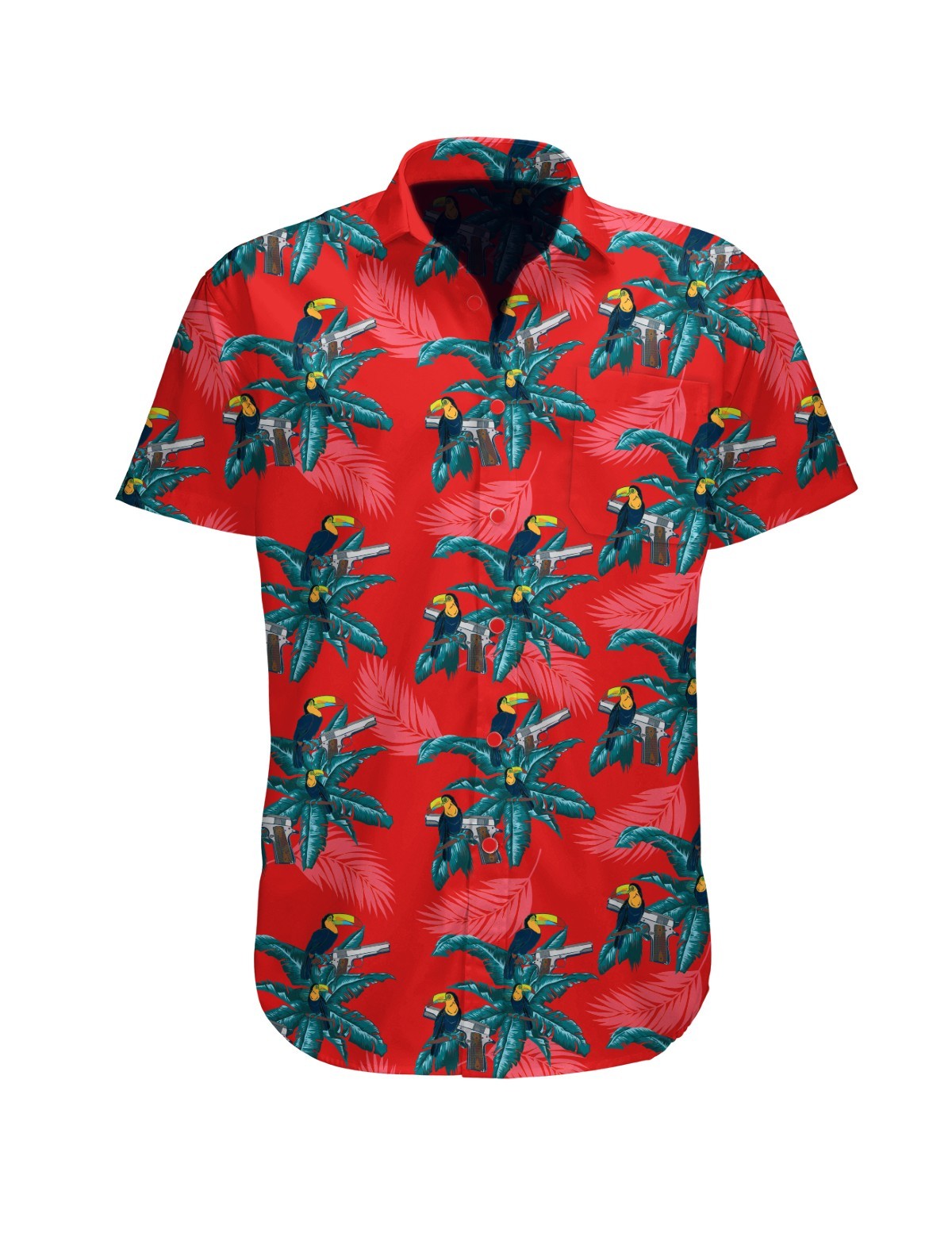 Camisa con botones mortales de tucán