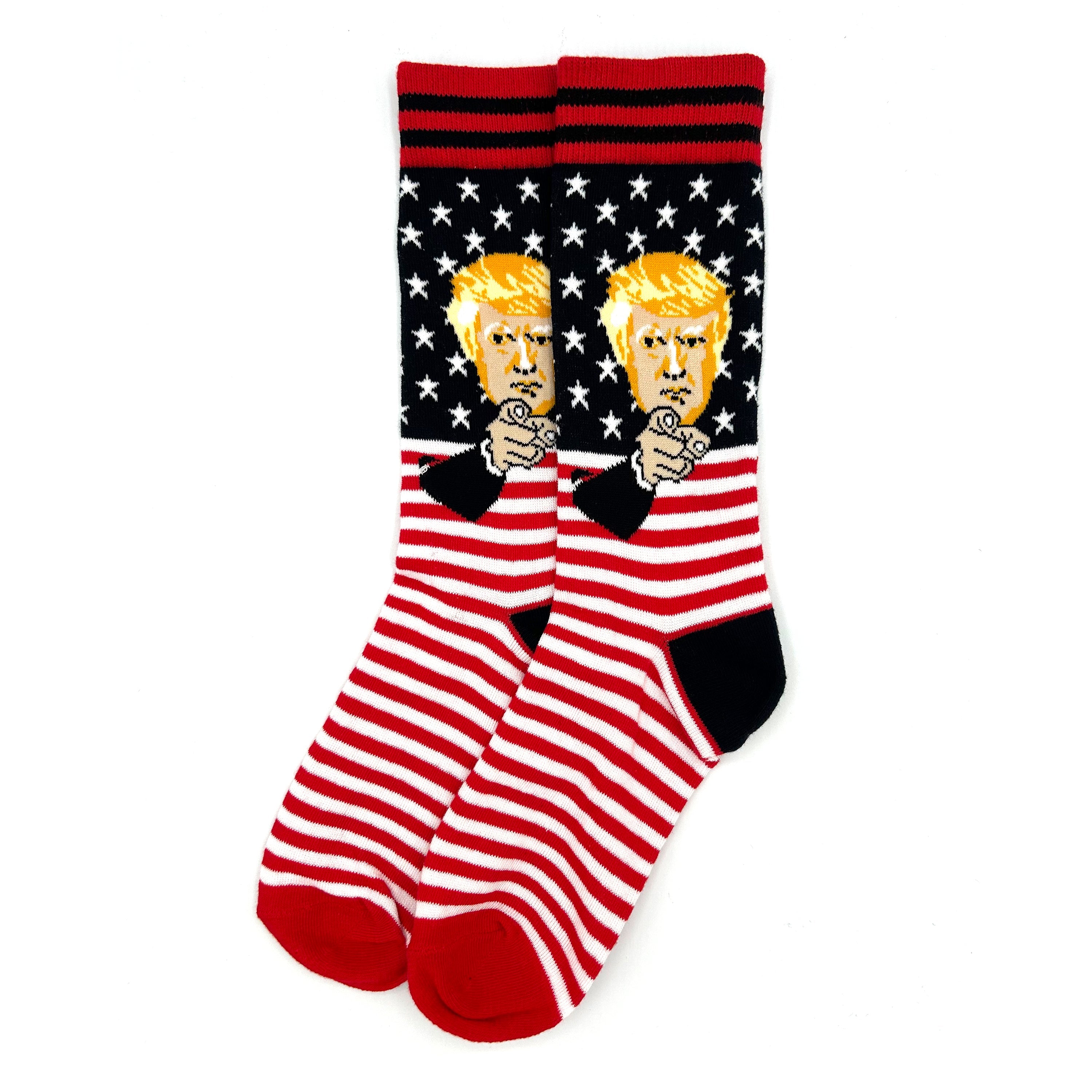 Trump USA Flag Novelty Socks