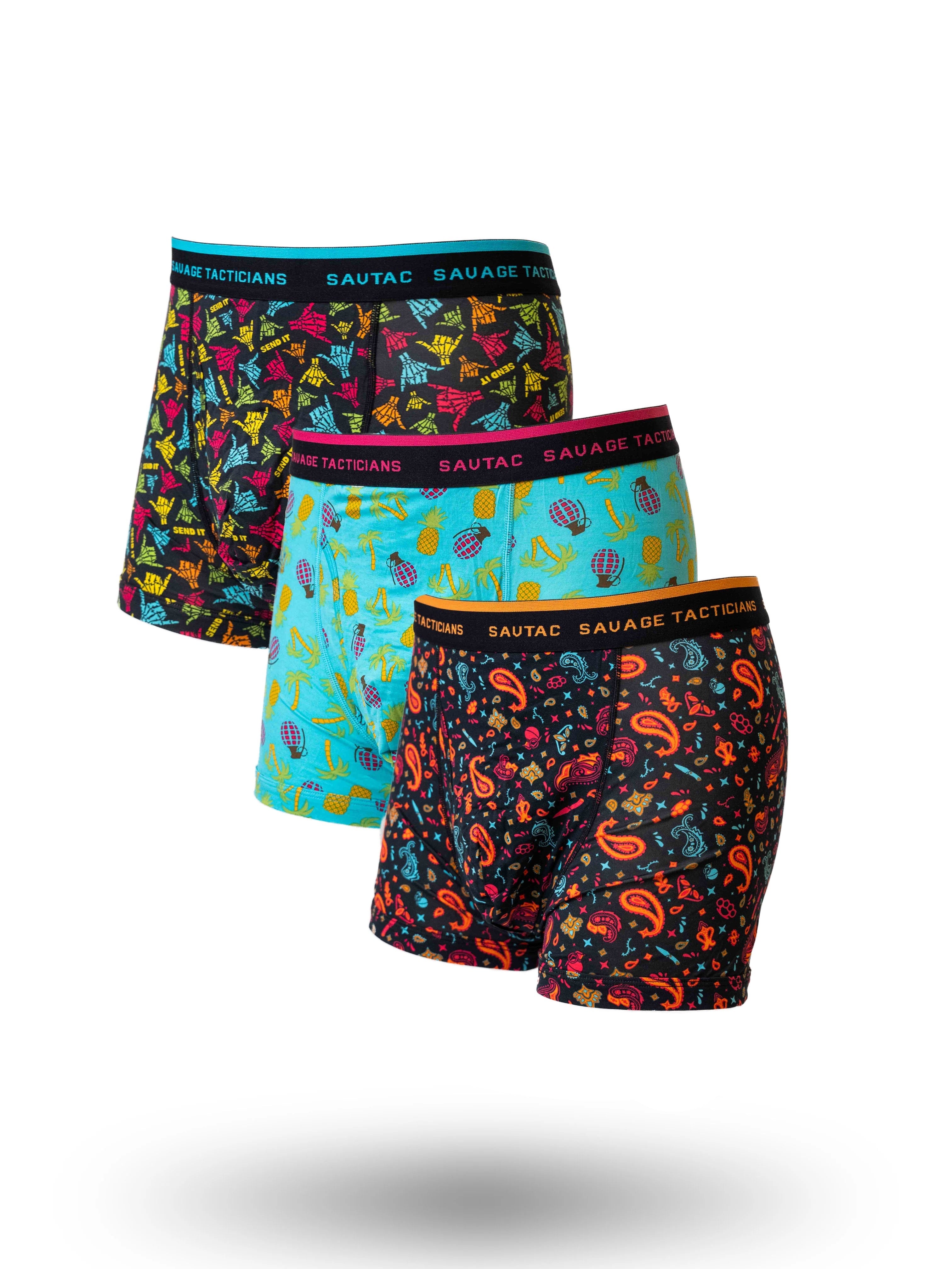 Calzoncillos tipo baúl para operador suave, paquete de 3