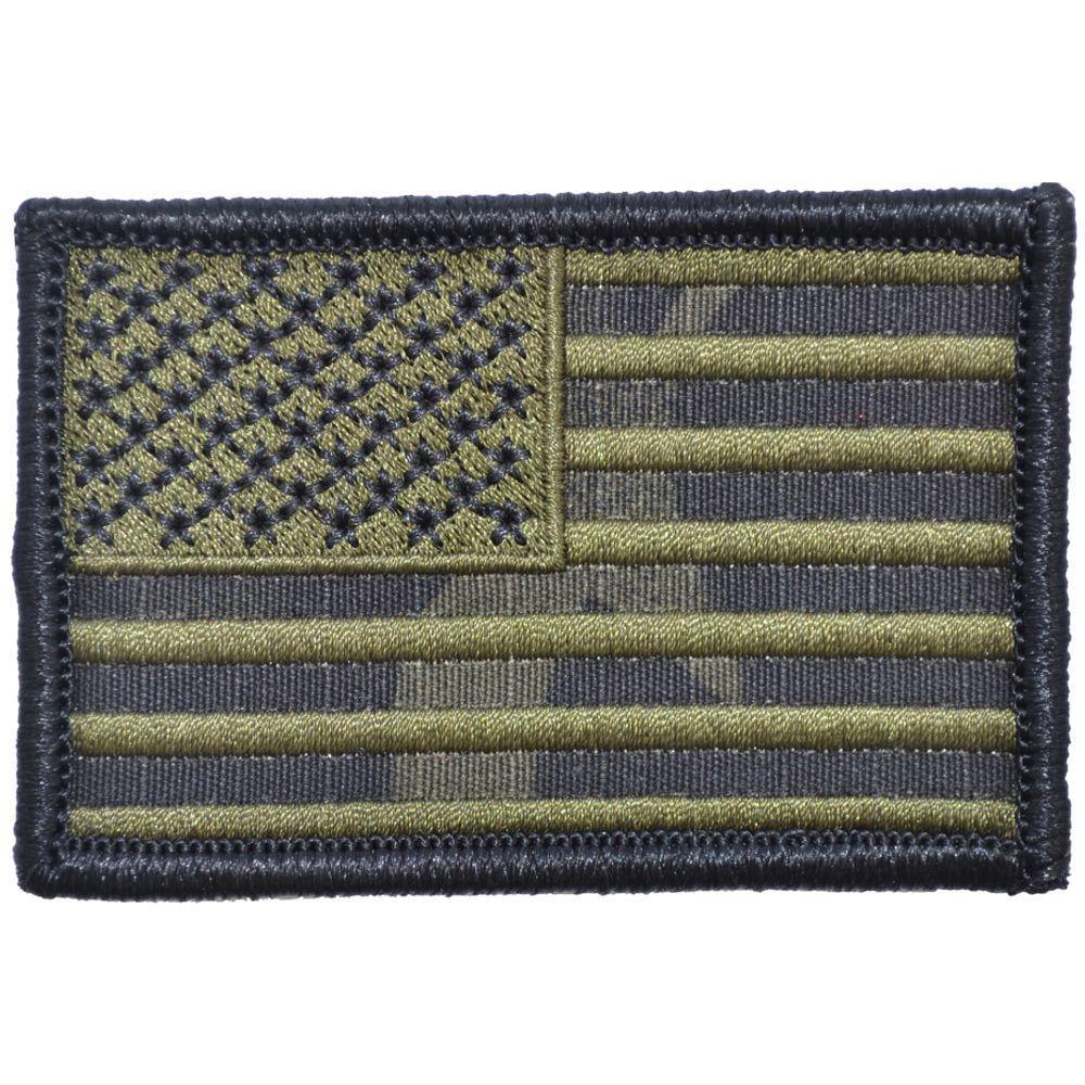 US FLAG 2 X 3 TACTICAL PATCH - MULTICAM W/ OLIVE DRAB
