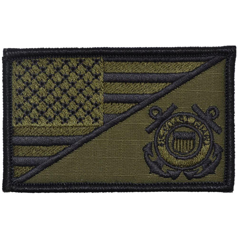 COAST GUARD USA FLAG 2.25 X 3.5 TACTICAL PATCH
