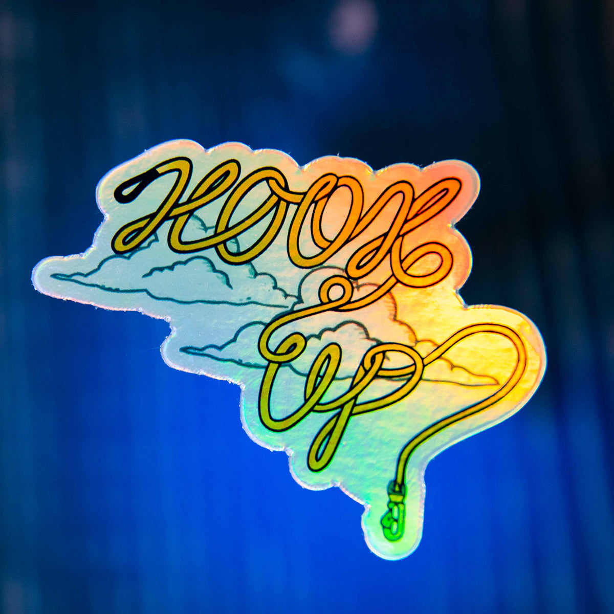 Hook Up Holographic Sticker