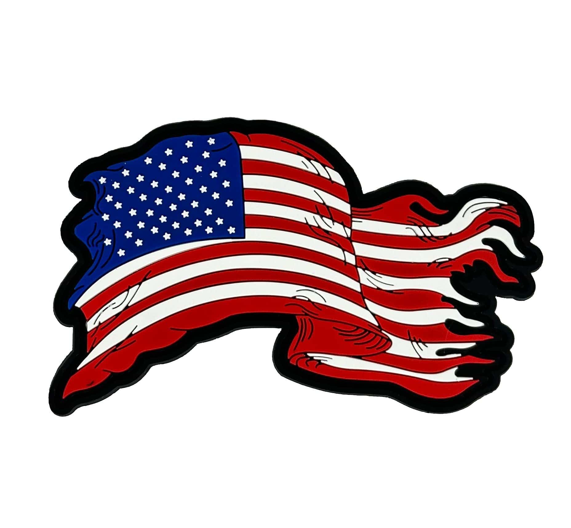USA Waving Flag 4-Inch PVC Patch - Vibrant Patriotism for Those who still love THE USA