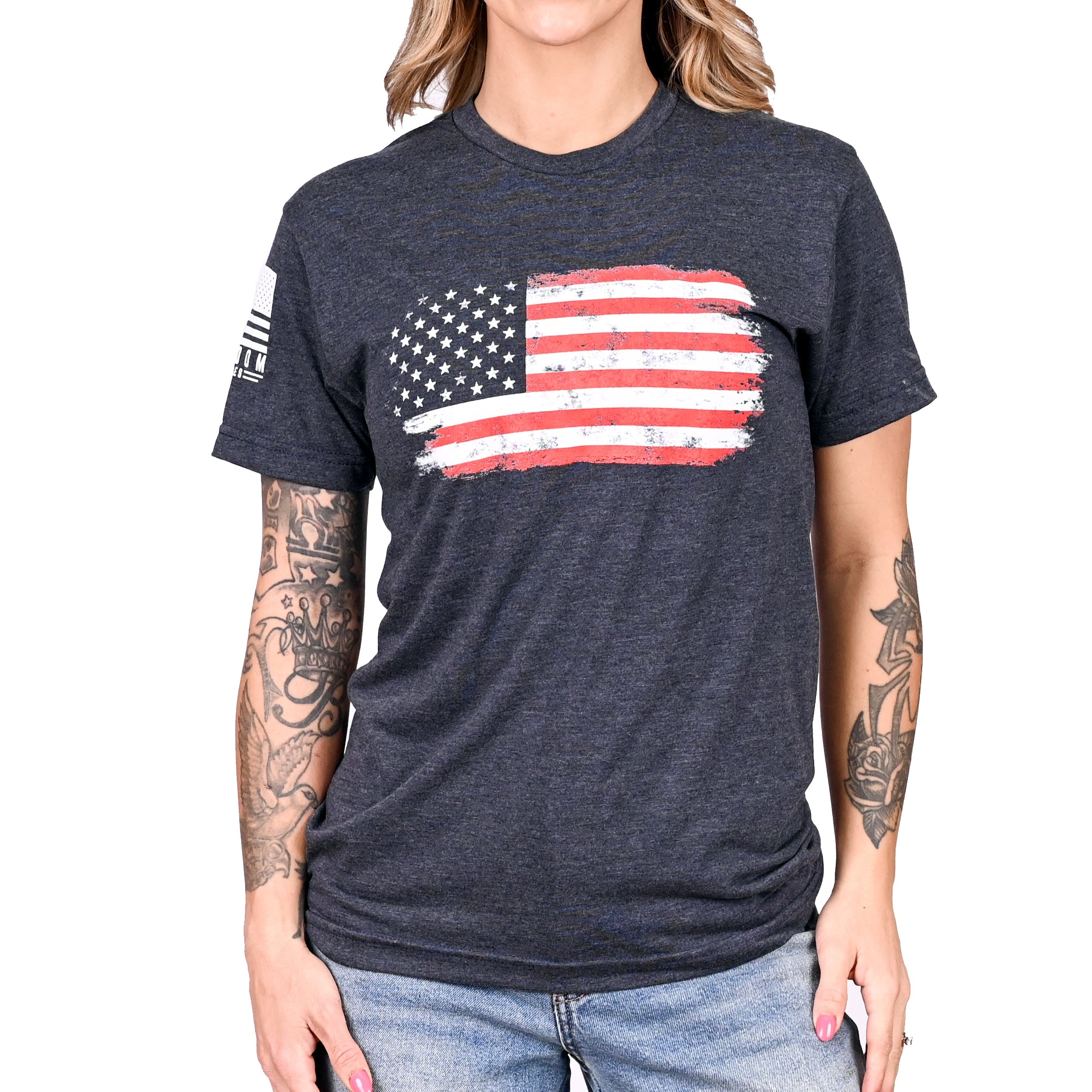 Women's Old Glory Boyfriend Fit Patriotic Tshirt