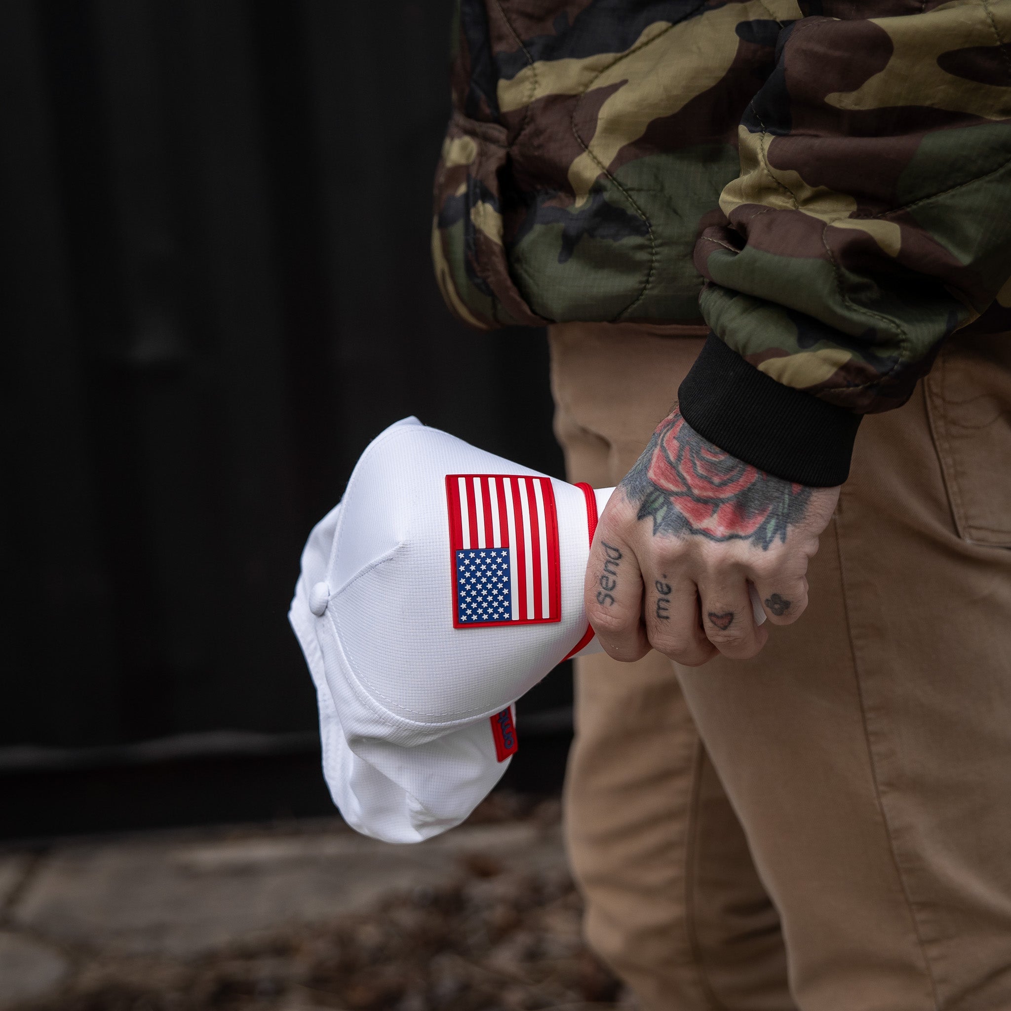 USA Flag Patch Weekender Style Performance Snapback Hat
