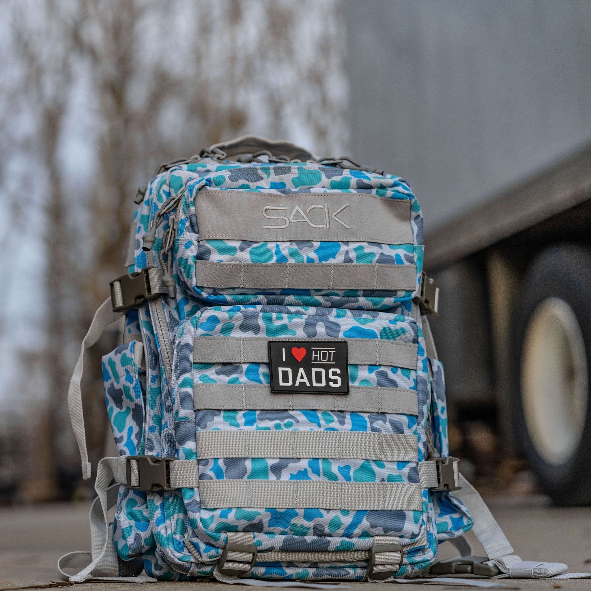 I Love Hot Dads PVC Patch