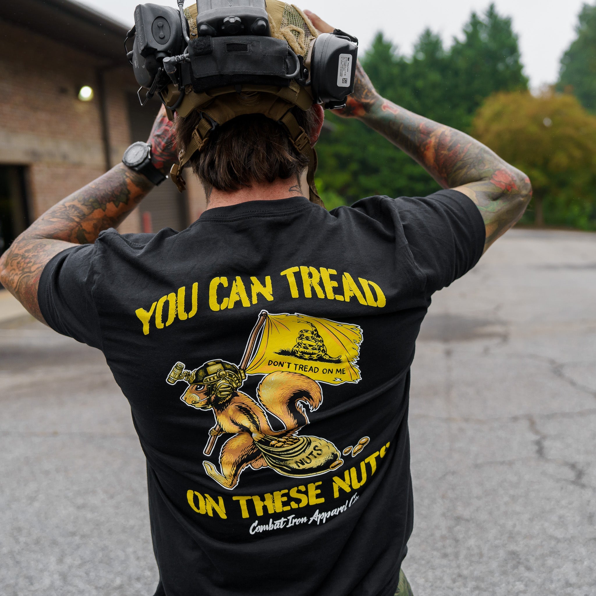 Tread On These Nuts Patriotic Men's T-Shirt