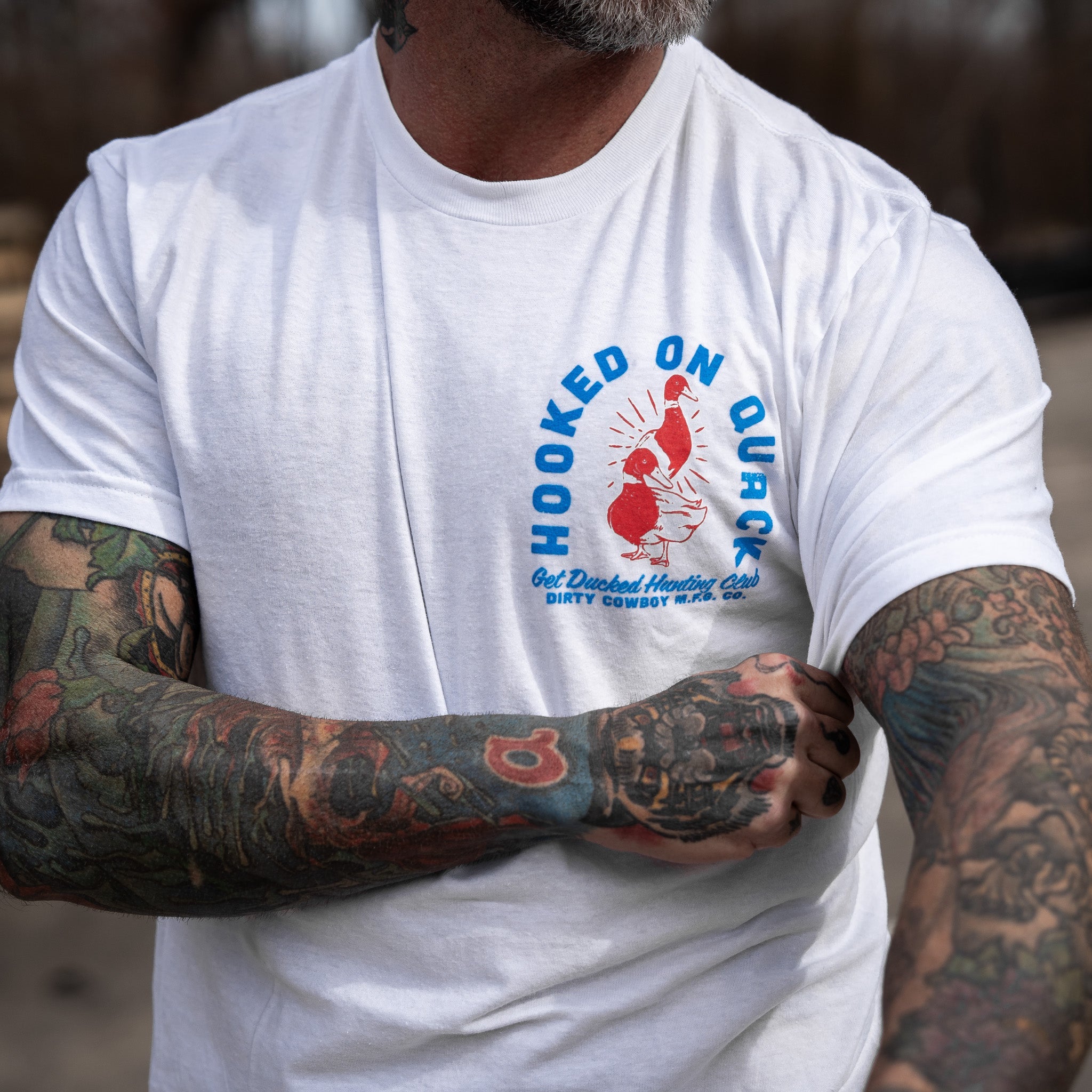 Hooked On Quack Hunter ' Get Ducked' Men's T-Shirt