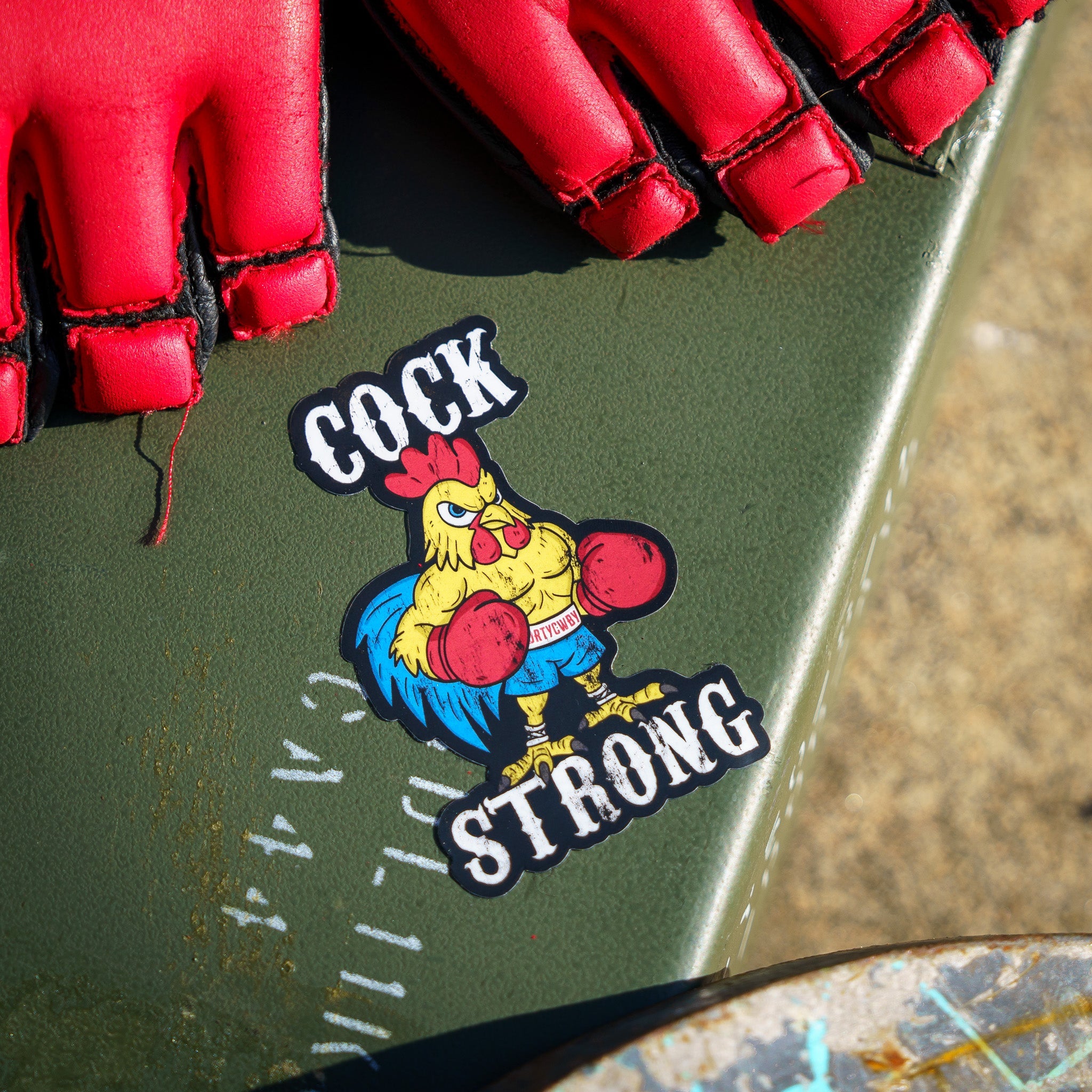 Cock Strong Boxing Chicken Decal