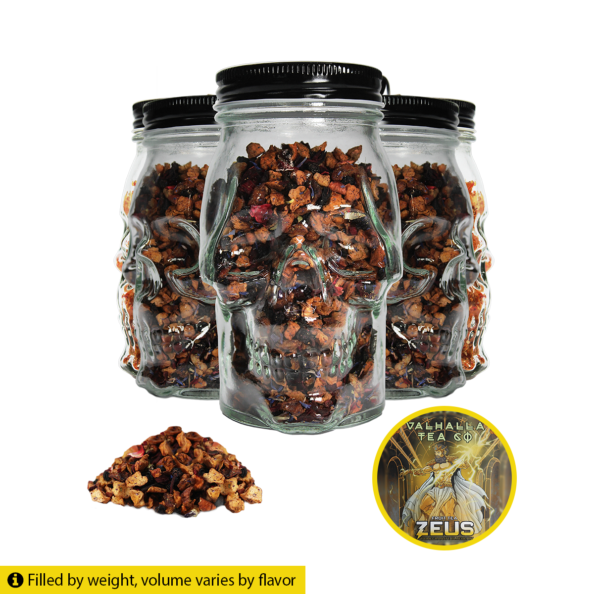 Zeus | Pomegranate, Blueberries, Hibiscus | Fruit Tea | Non-Caffeinated