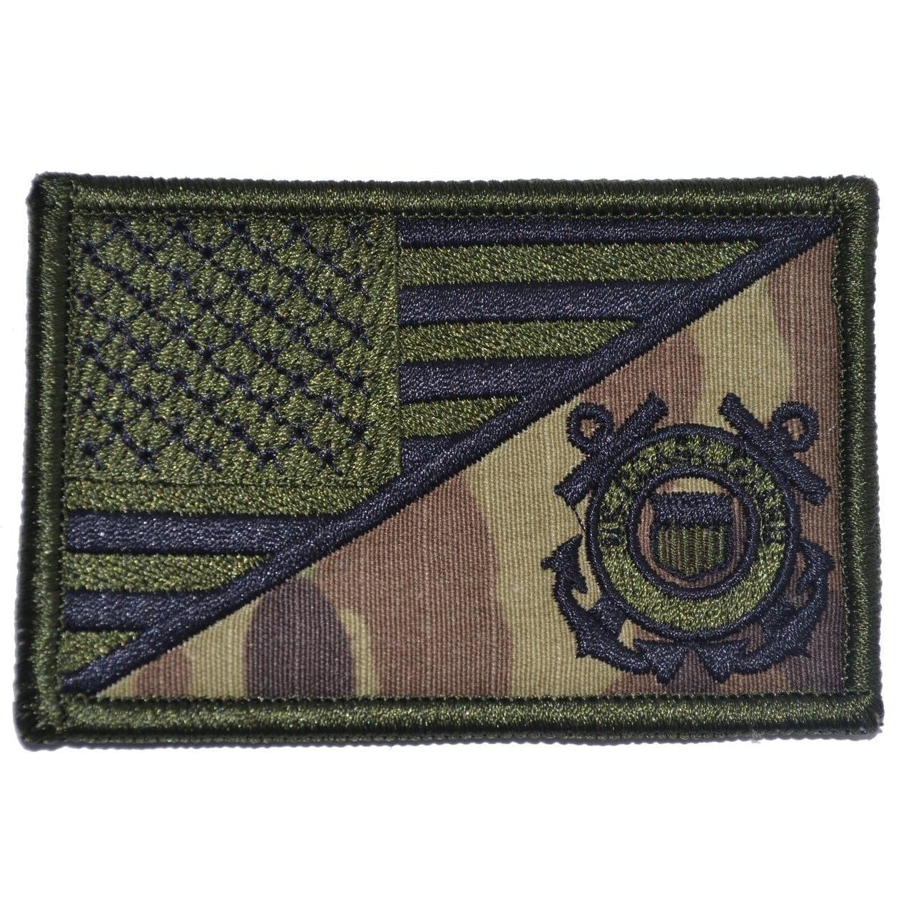COAST GUARD USA FLAG 2.25 X 3.5 TACTICAL PATCH