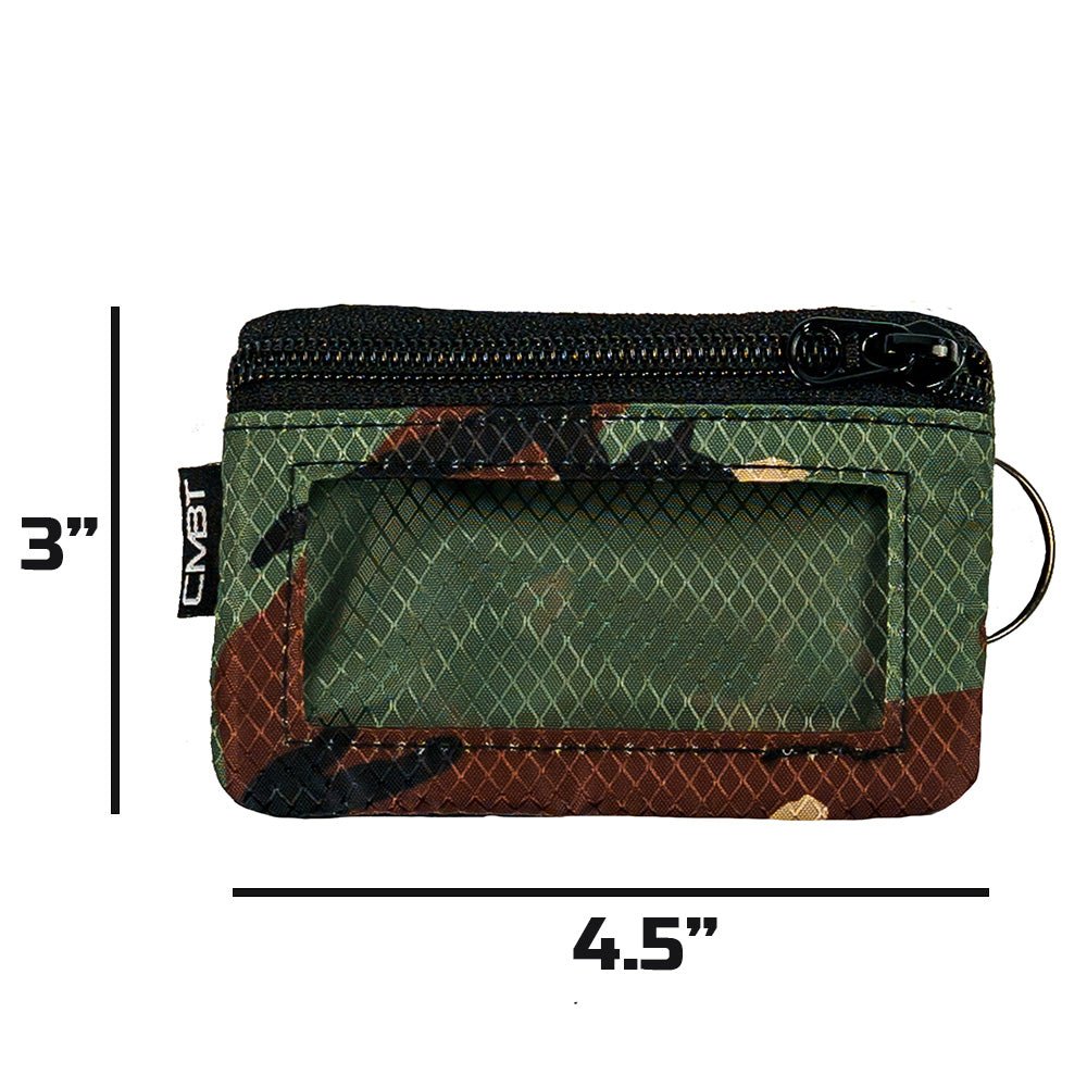Ripstop-Brieftasche mit zwei Reißverschlussfächern