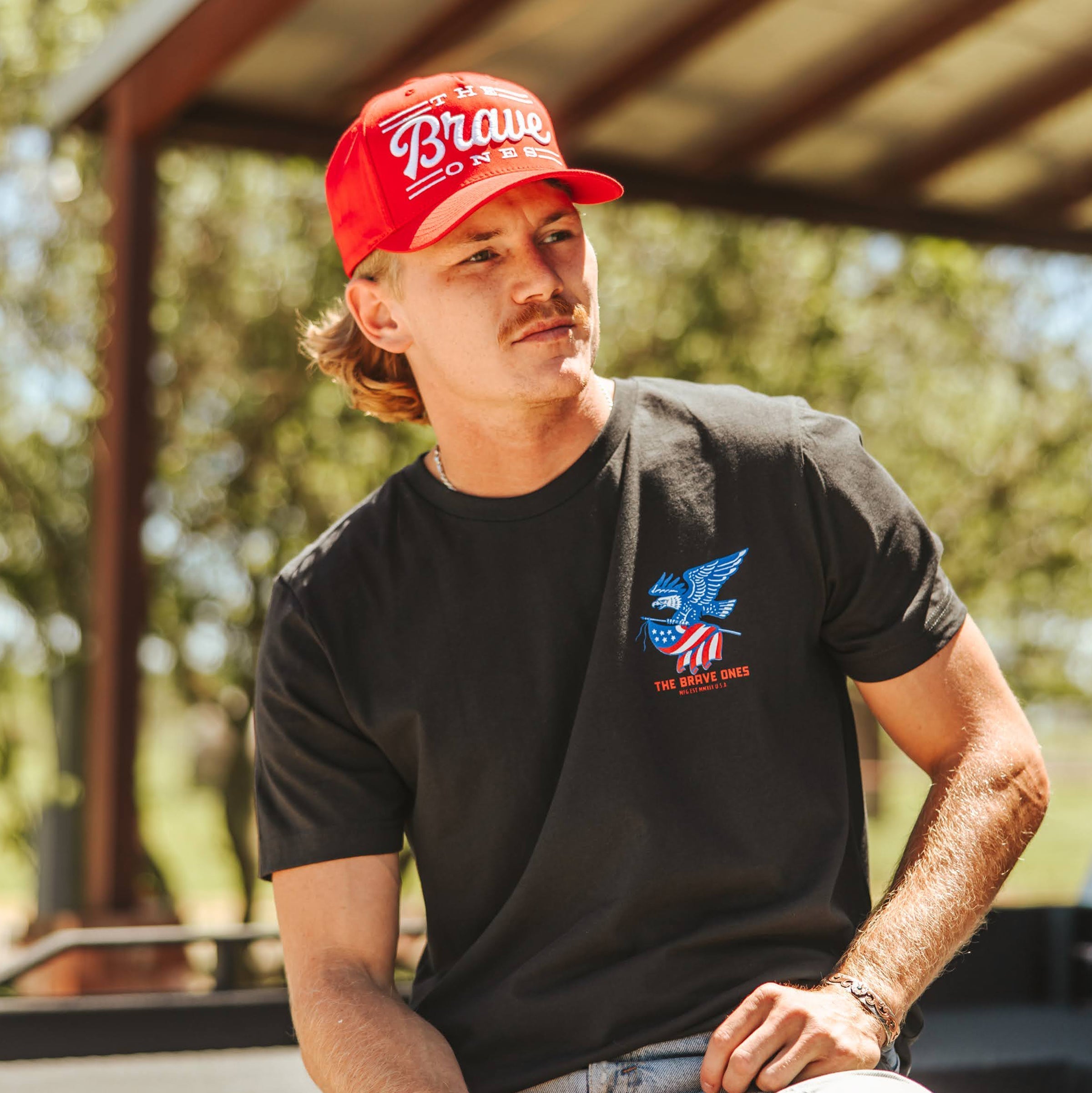 The Brave Script Classic Hat - Red | The Brave Ones