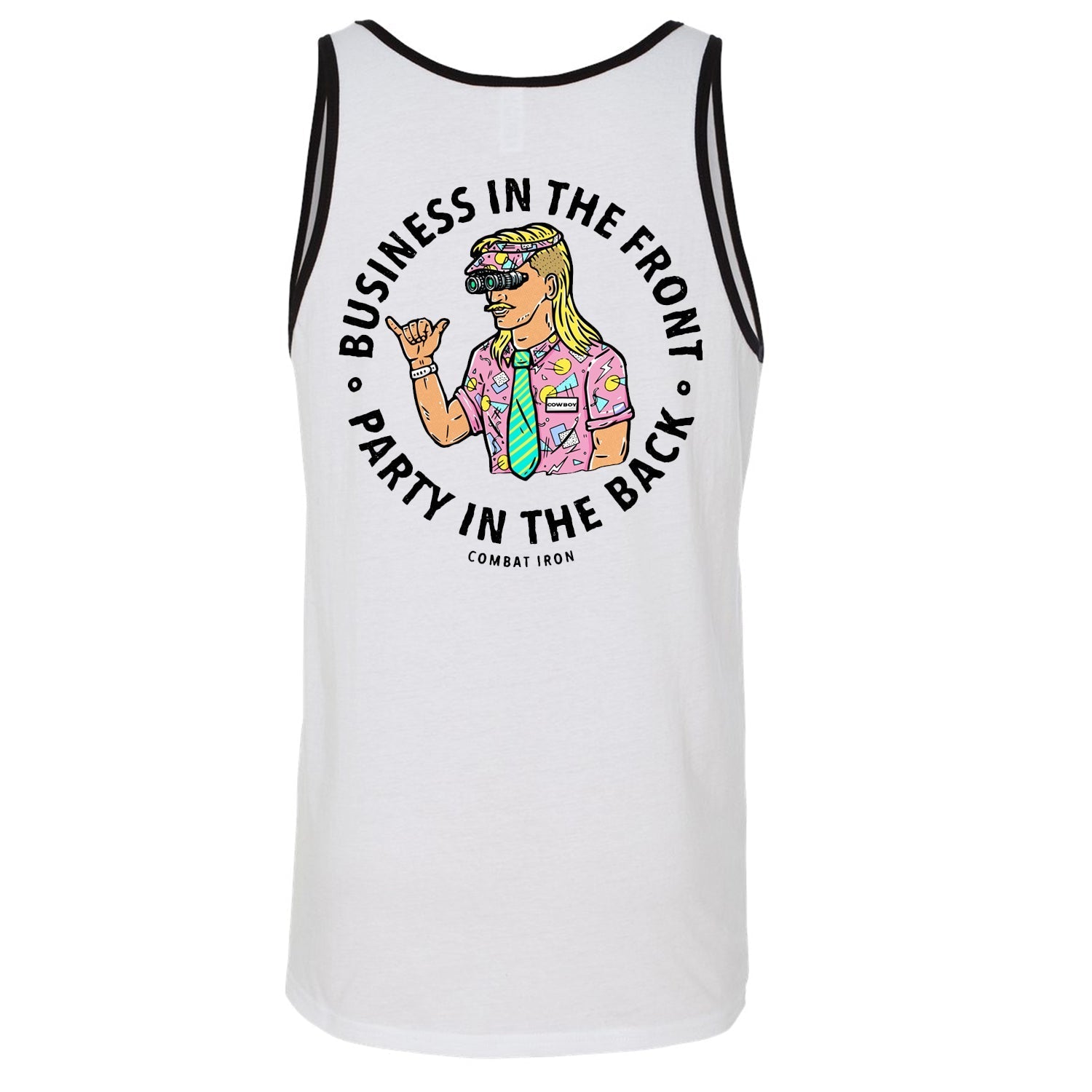 Vorne Business. Hinten Party. Herren-Tanktop