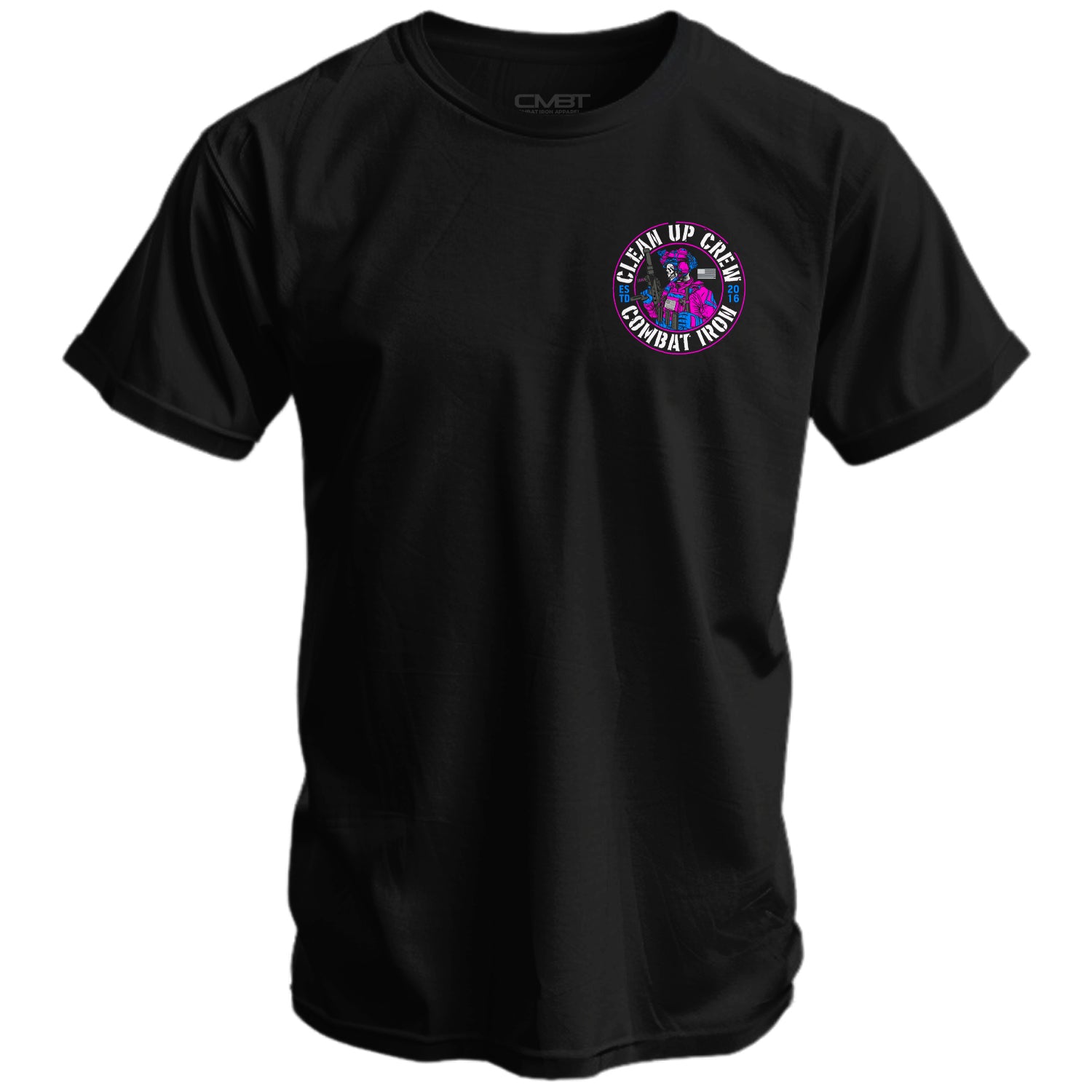 Herren-T-Shirt mit Totenkopfmotiv „Clean up Crew Operator“