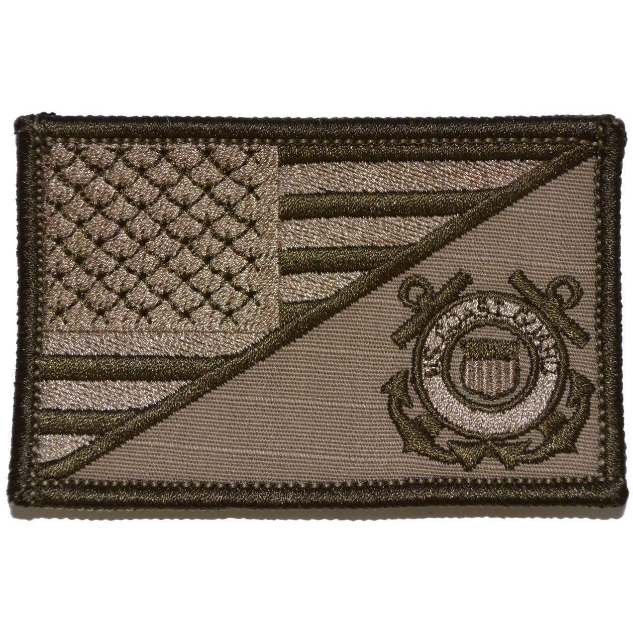 COAST GUARD USA FLAG 2.25 X 3.5 TACTICAL PATCH