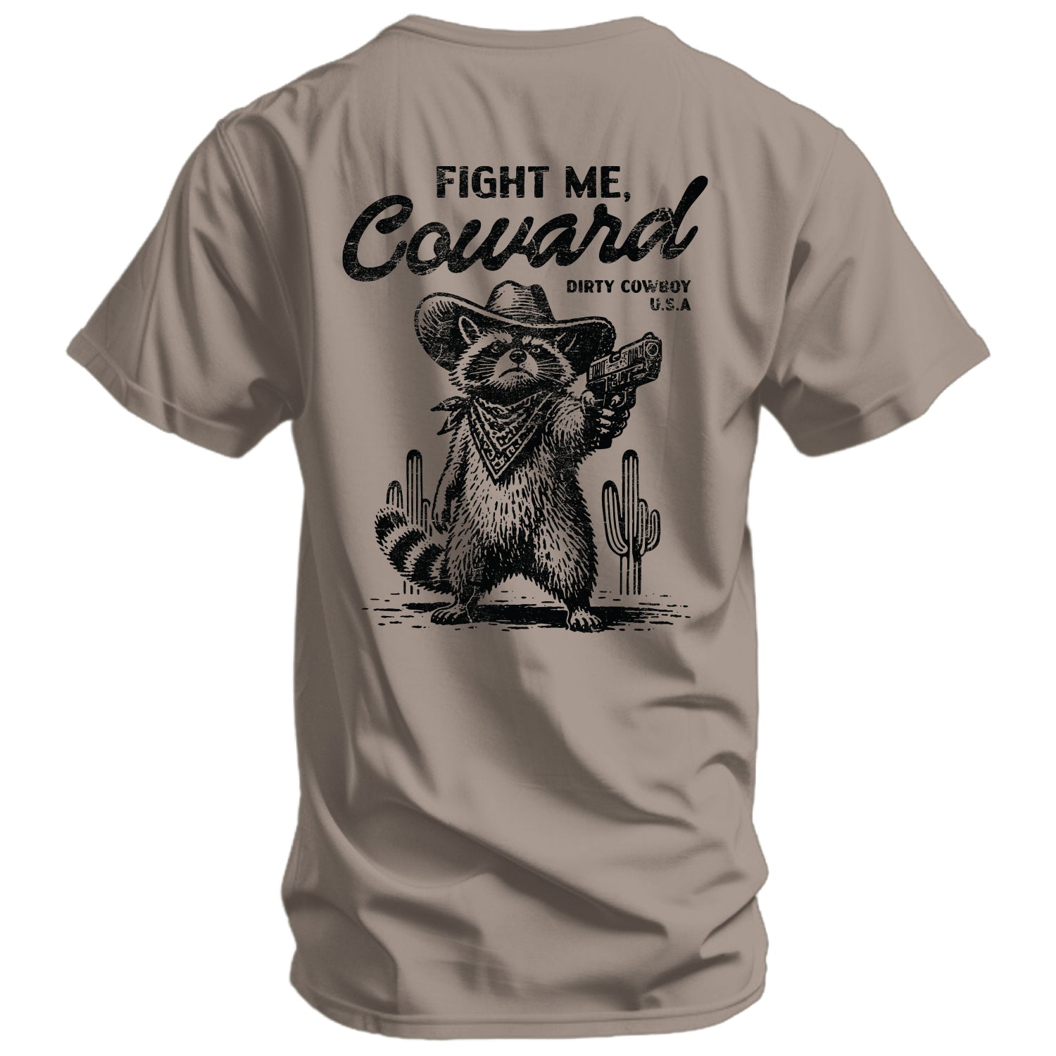 Fight Me Coward Racoon Men's T-Shirt