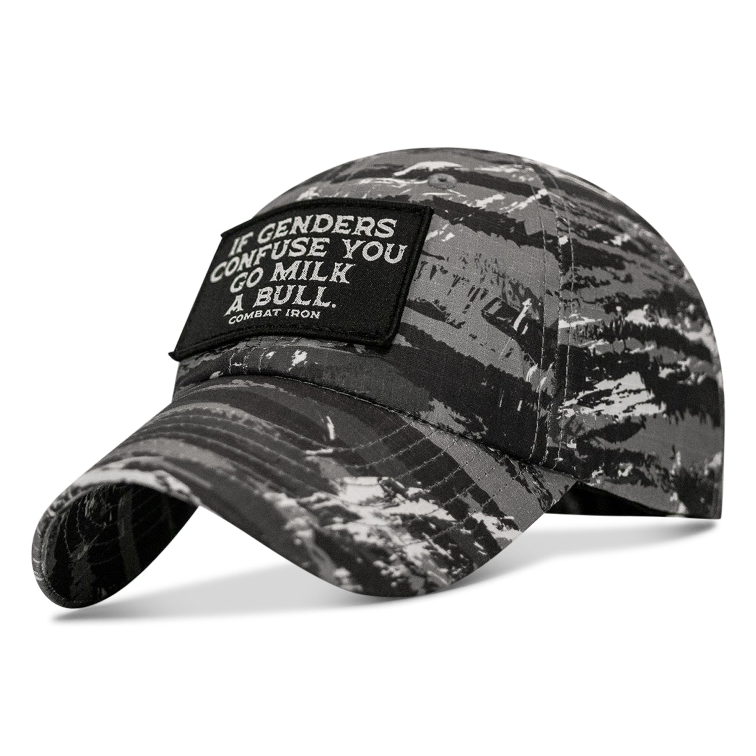 If Gender Confuses You Go Milk A Bull Patch Ripstop Hat