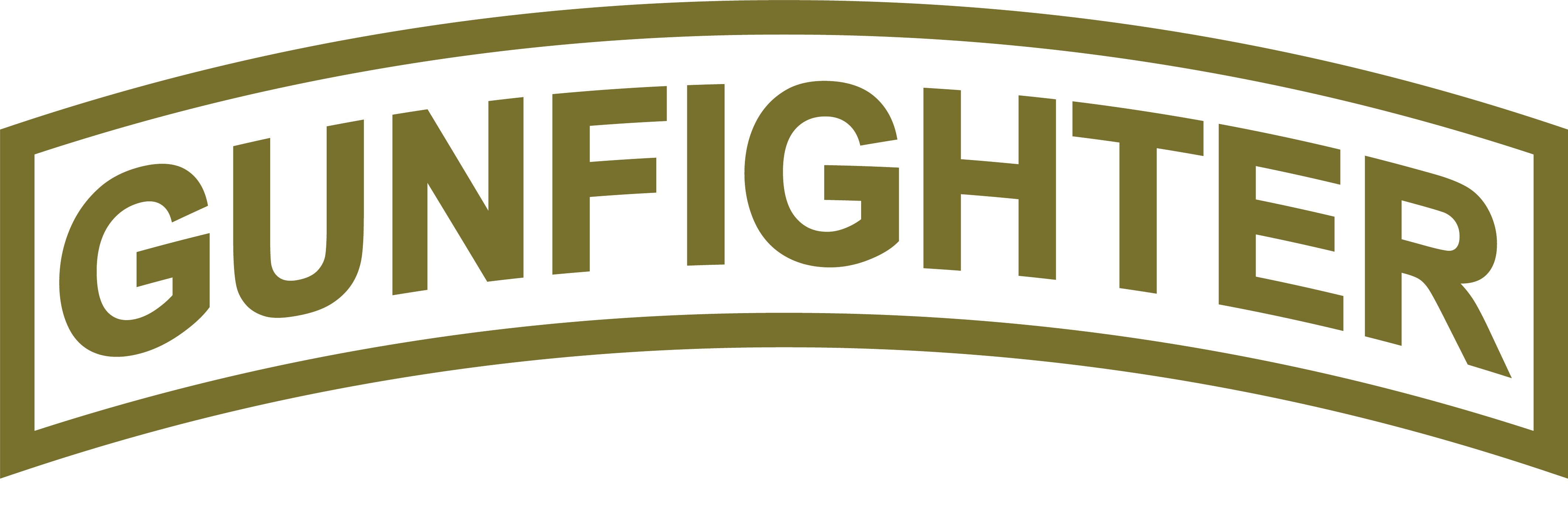 green tab logo with 'GUNFIGHTER' in tab, white 'trading co.' underneath the tab