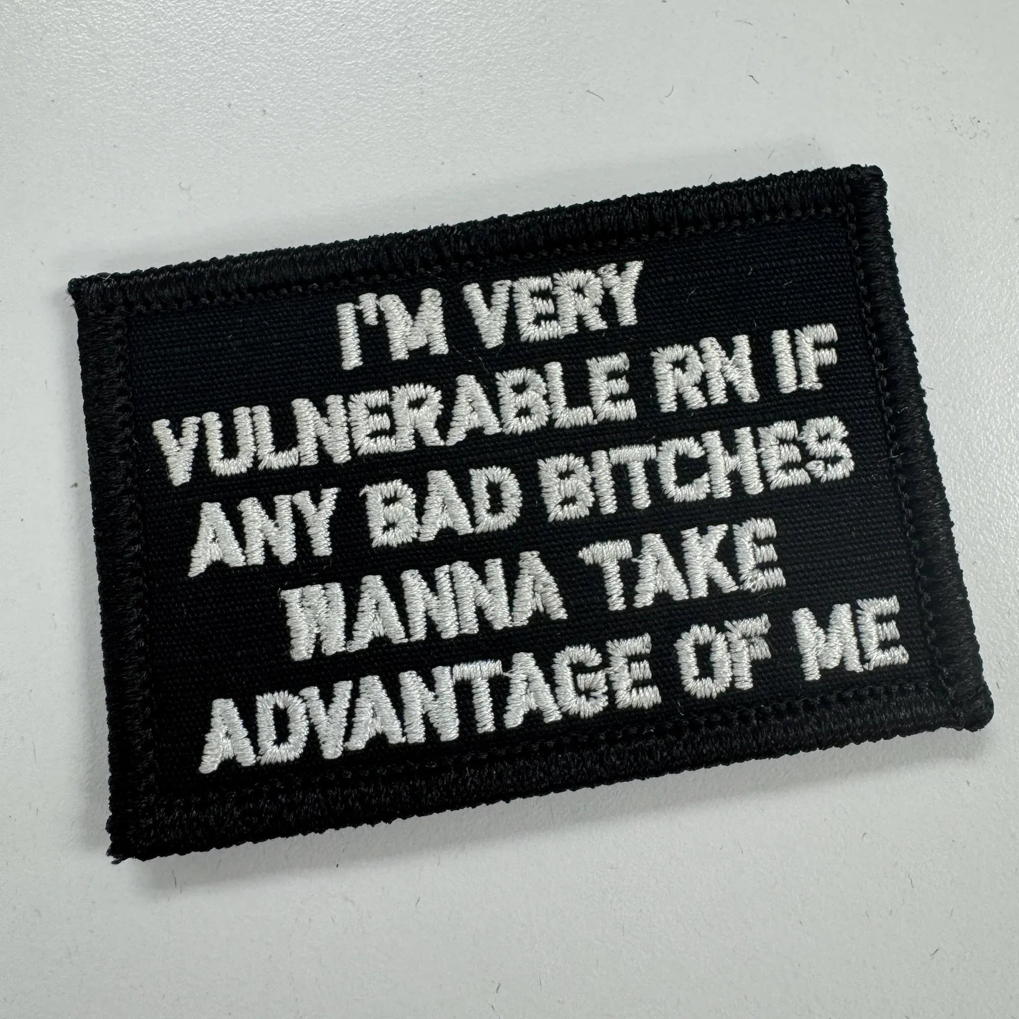 As Seen on Socials - I'm Very Vulnerable RN If Any Bad Bitches Wanna Take Advantage of Me - Black w/Silver