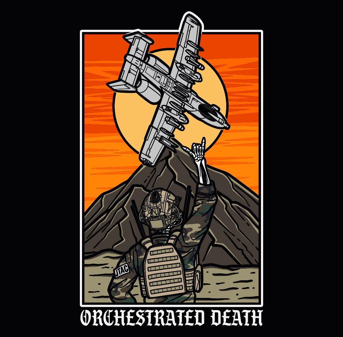 "ORCHESTRATED DEATH" TEE (MIL GREEN)