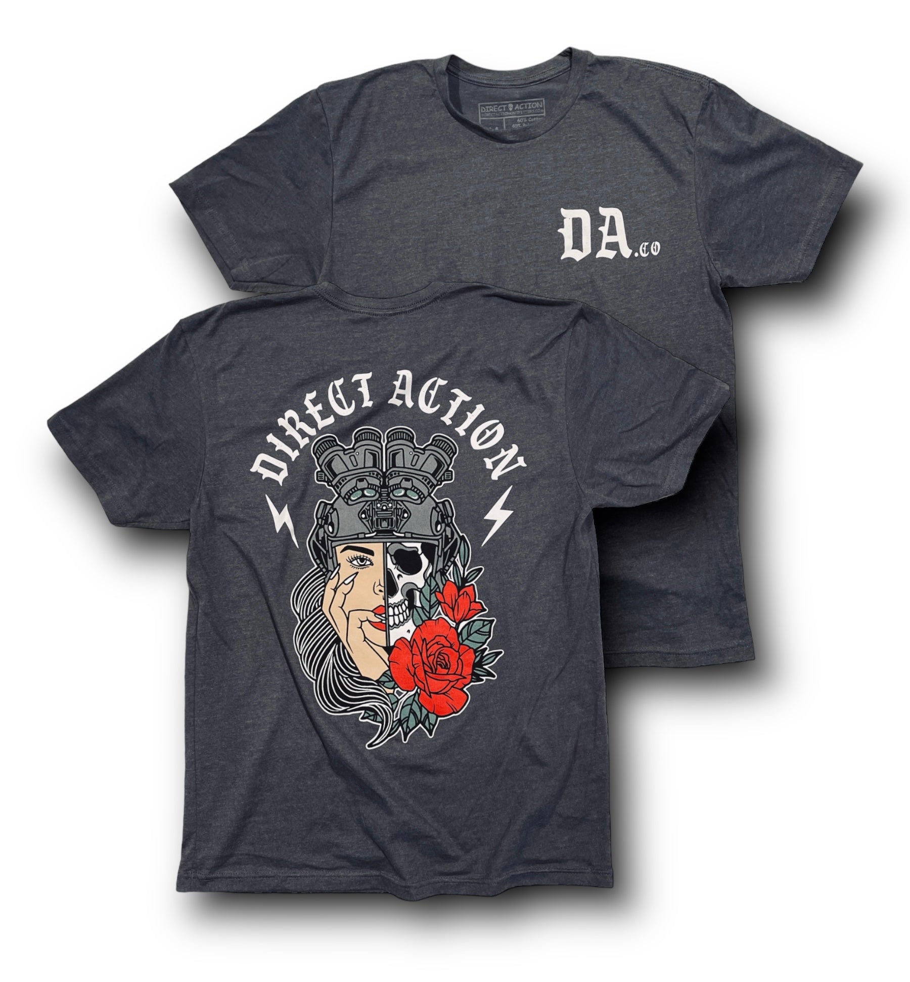 DA "DEATH COMES" TEE (HEATHER METAL)