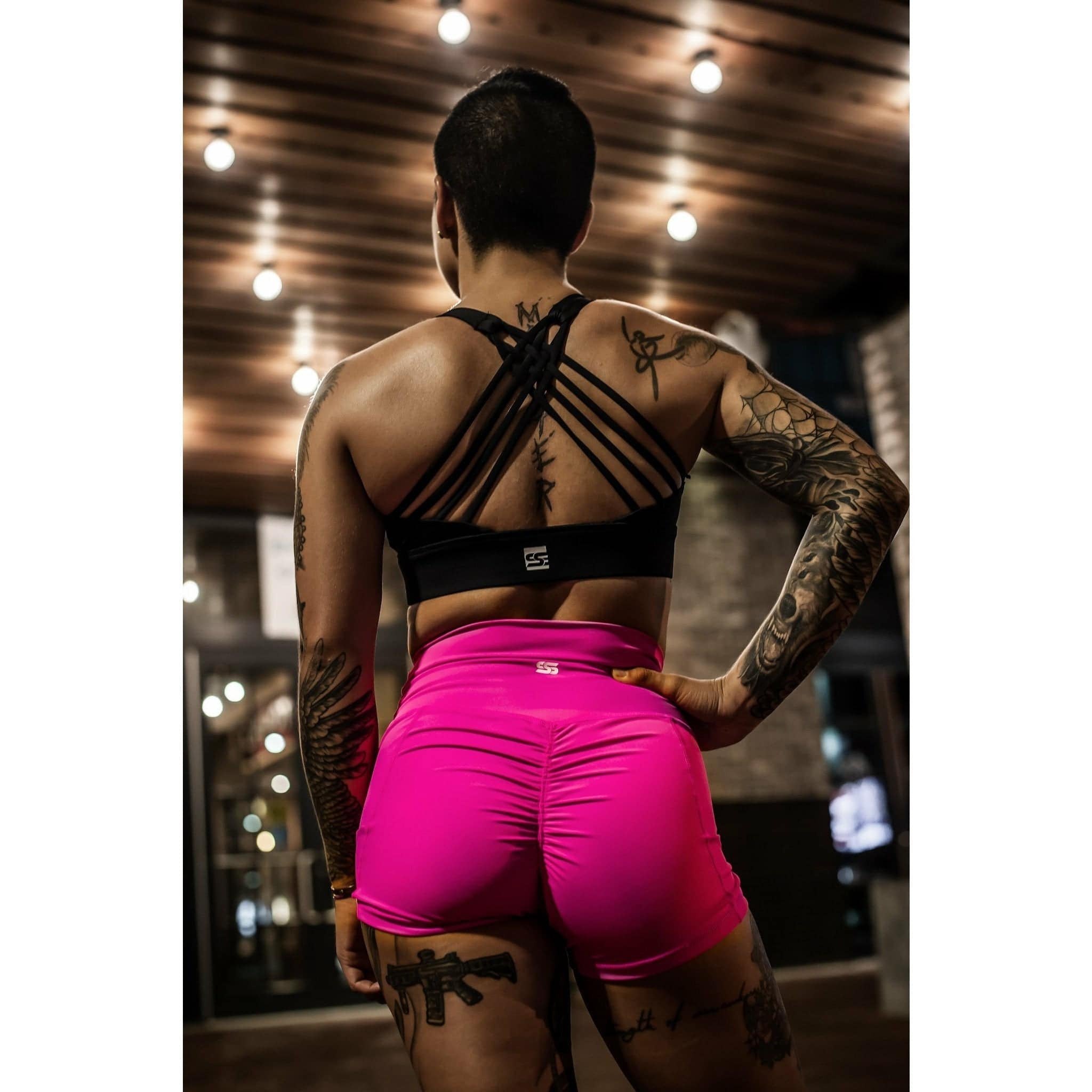 HIGH WAISTED LADIES BUTT SCRUNCH COMPRESSION SHORTS - SEXY YET SAVAGE COLLECTION