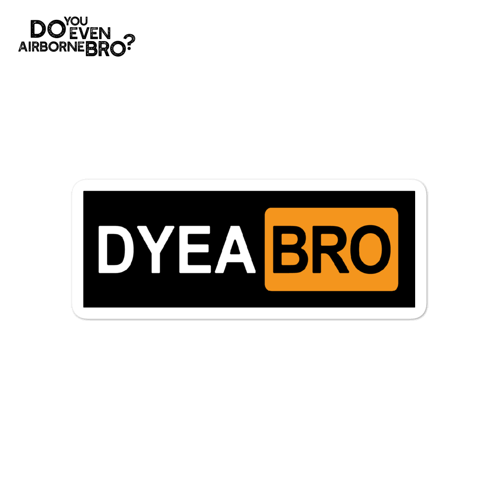 Do You Even Airborne Bro Hub Sticker