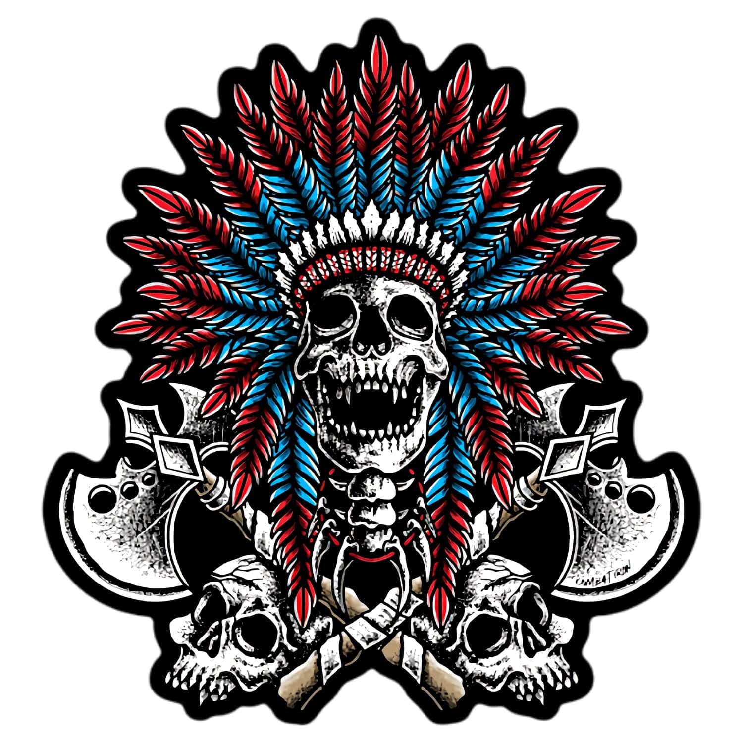Warrior Spirit Indian Head Decal