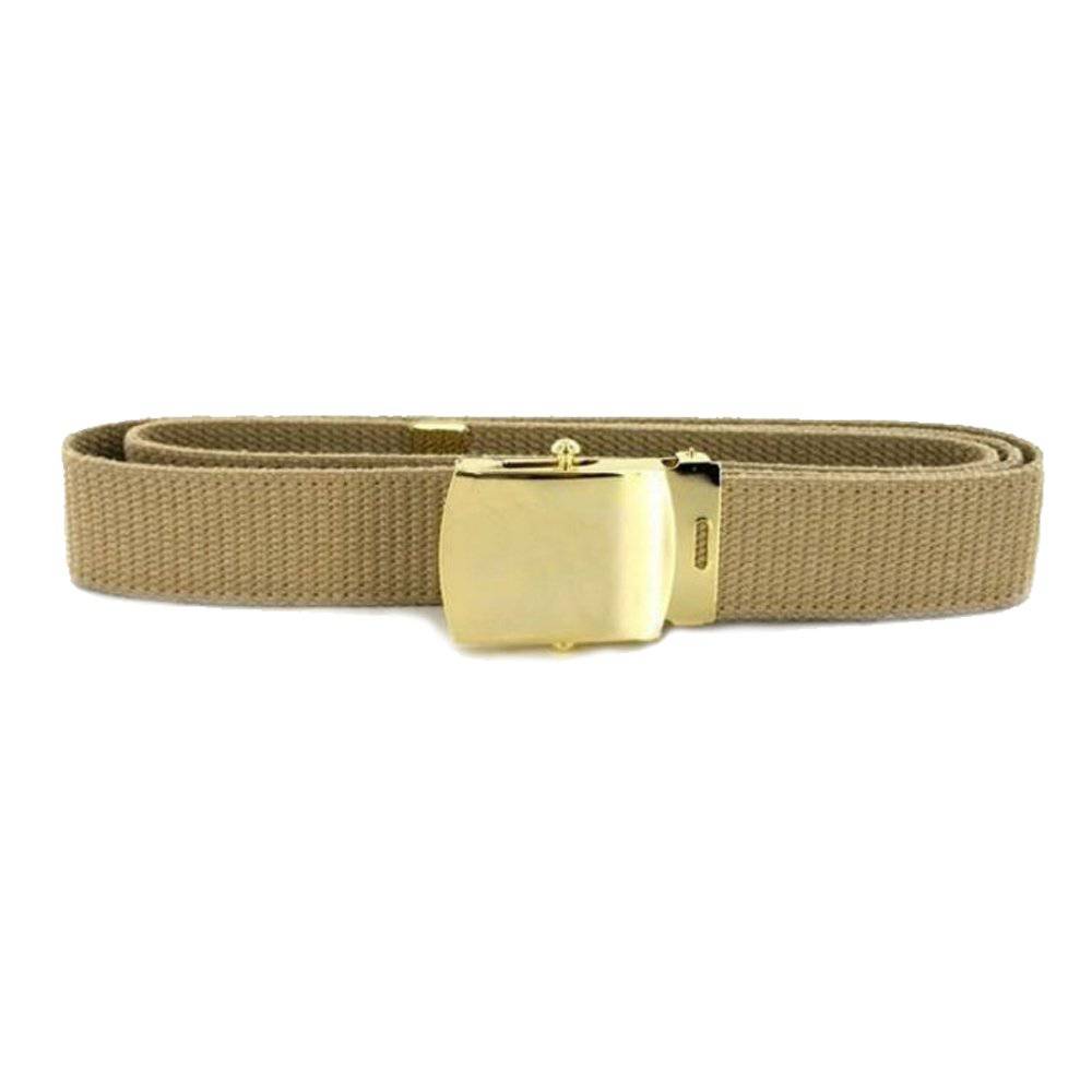 U.S. Military Khaki 52" INCH Belt with STA-BRITE® Buckle and Tip