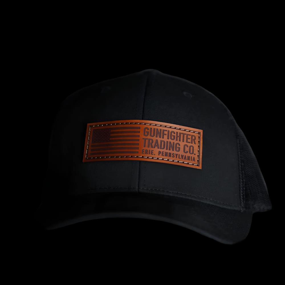 LEATHER GFTC PATCH TRUCKER HAT
