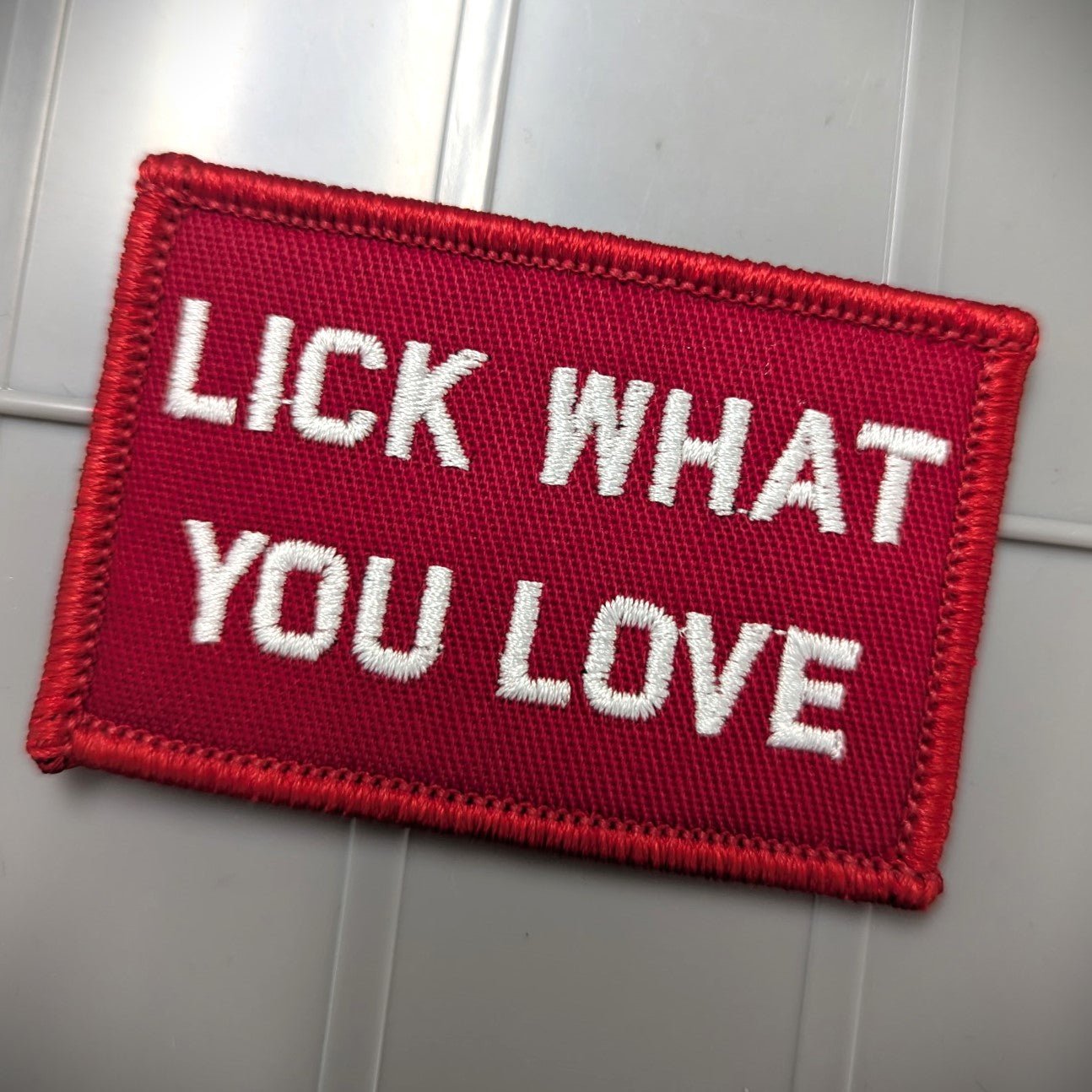 As Seen on Socials - Lick What You Love - Red w/White