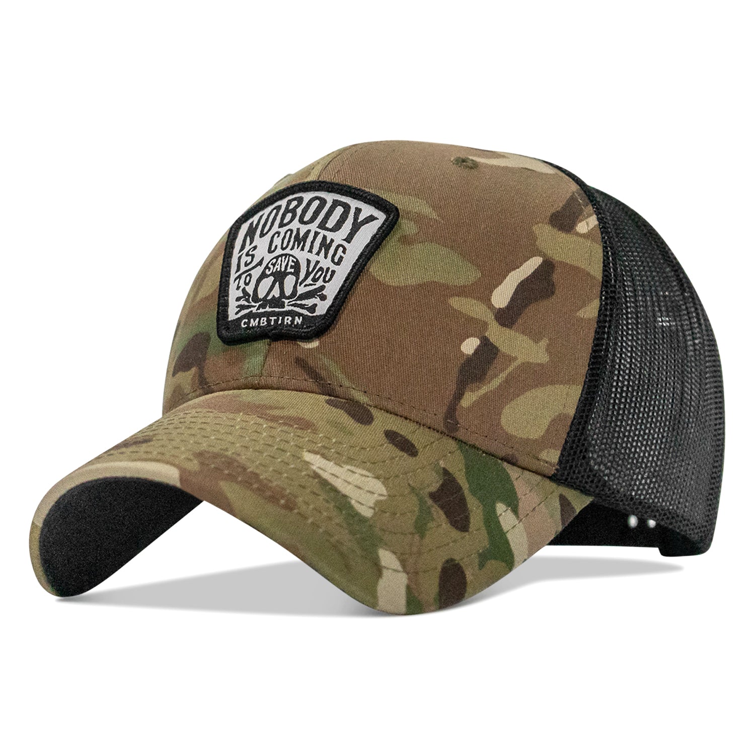 Niemand wird dich retten Totenkopf-Aufnäher Snapback-Cap