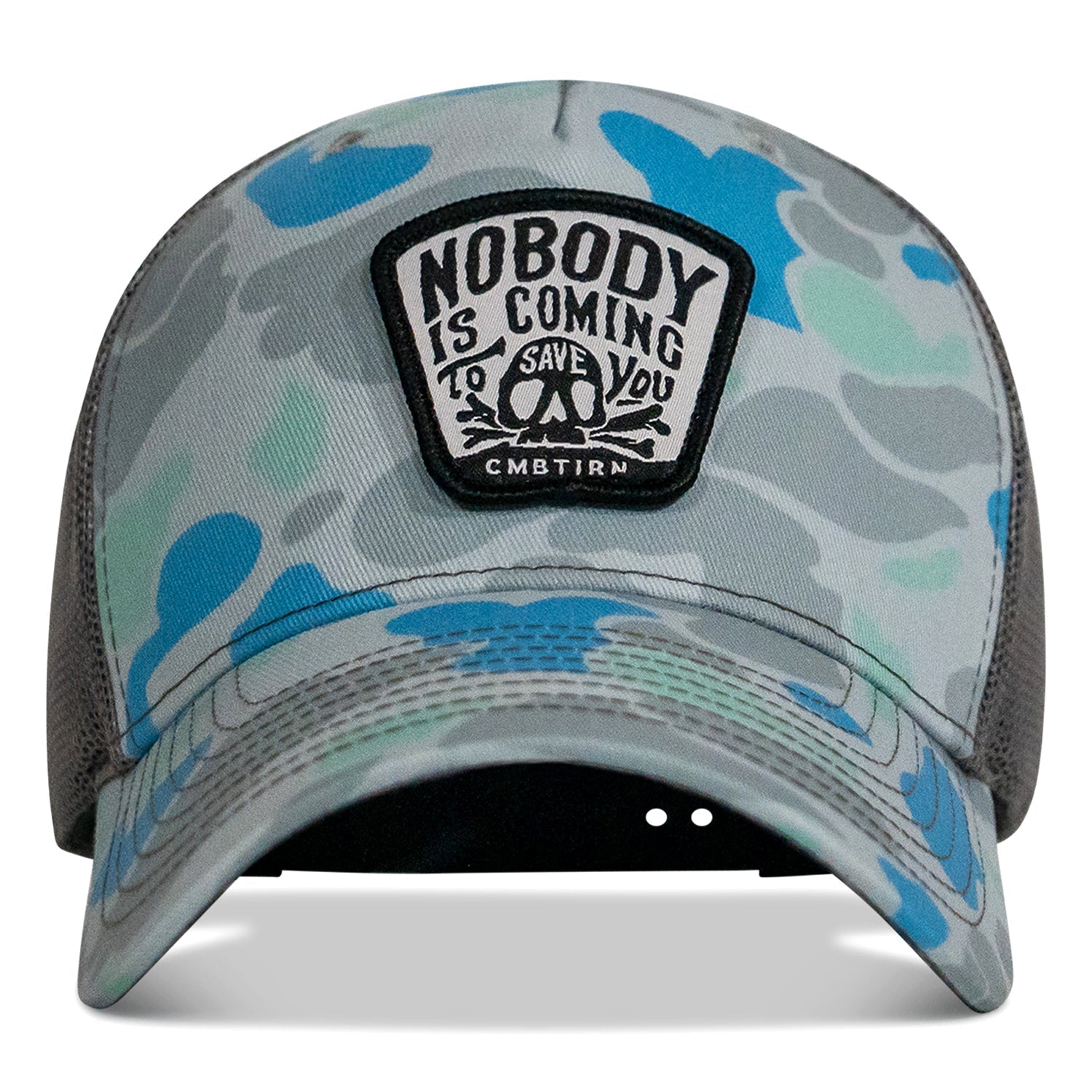Niemand wird dich retten Totenkopf-Aufnäher Snapback-Cap