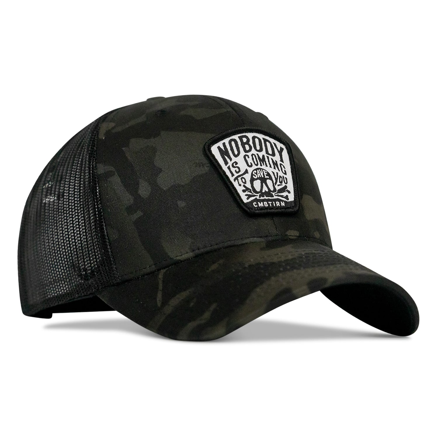 Niemand wird dich retten Totenkopf-Aufnäher Snapback-Cap