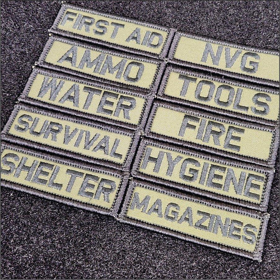 Preppers Aufnäher-Paket – 10er-Set – 1x3 Aufnäher