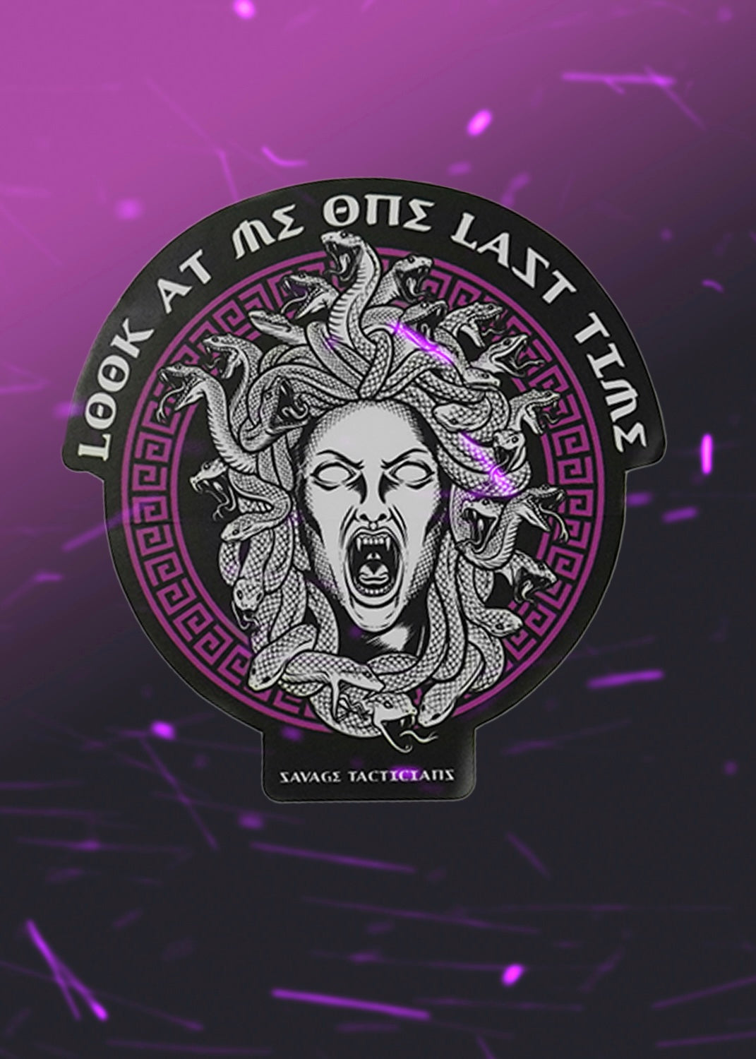 Pegatina de la mirada de Medusa