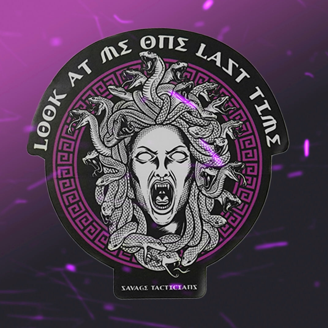 Pegatina de la mirada de Medusa