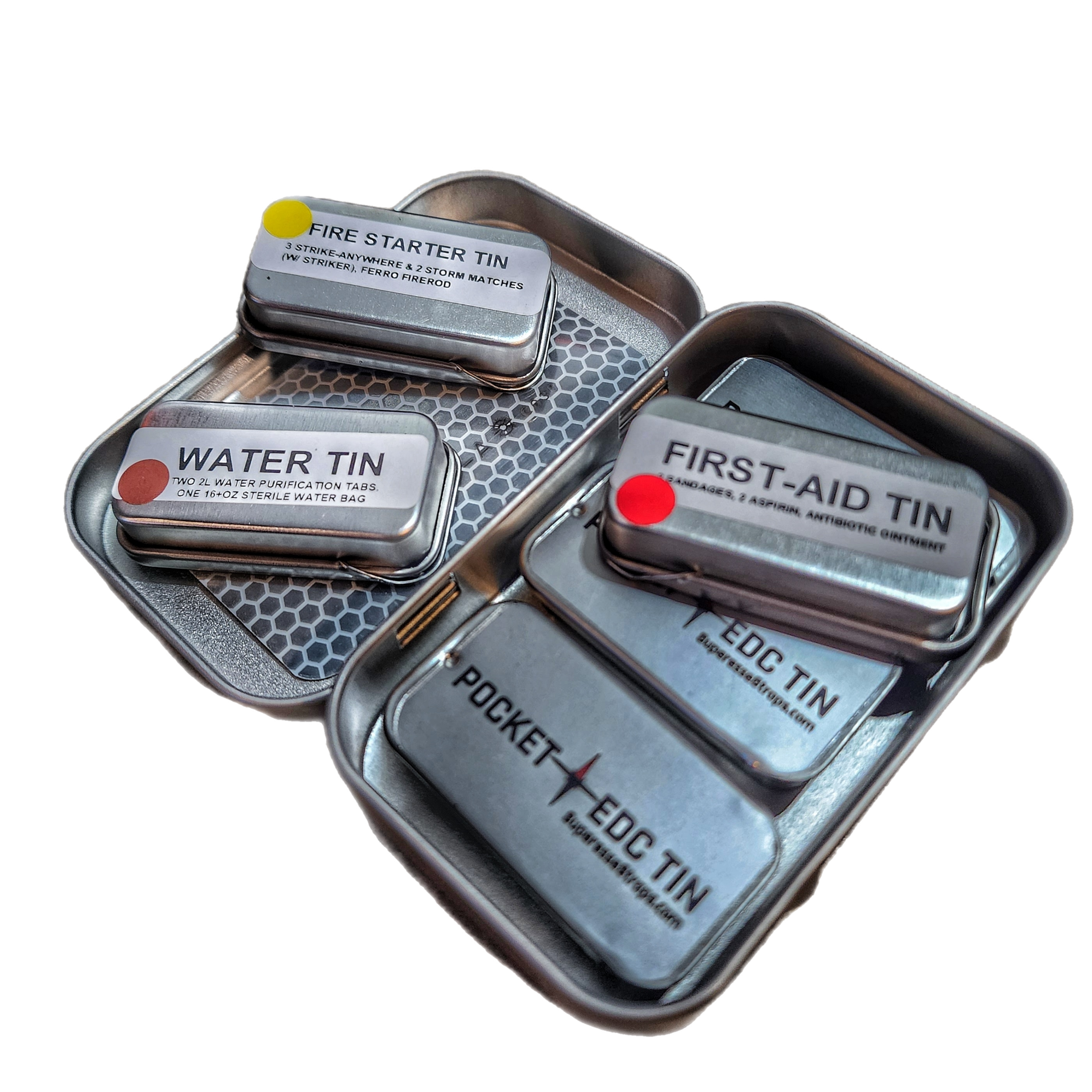 EDC Pocket Tin - Compartmentalized Survival Kits